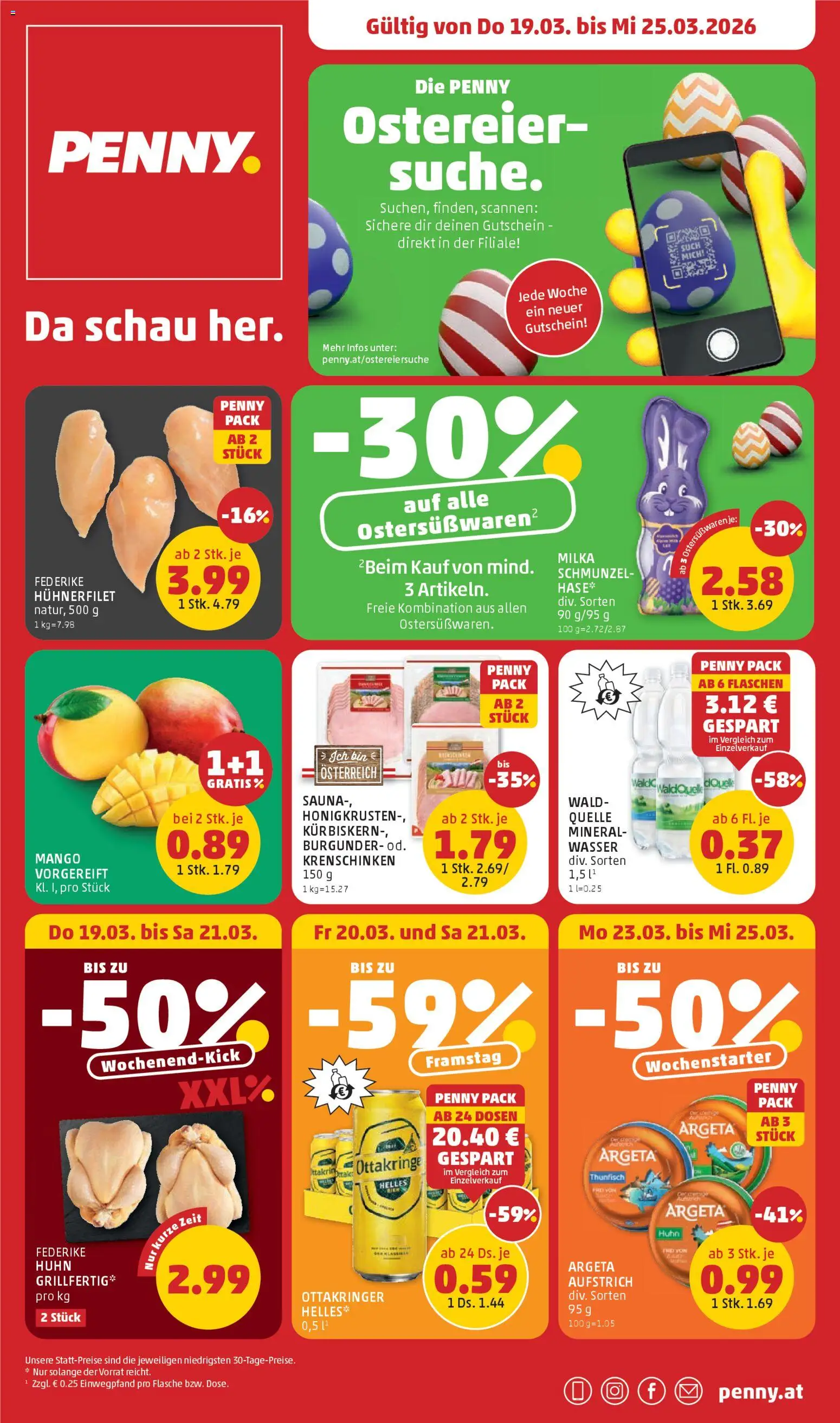 Penny Markt - Flugblatt gültig ab 19.03.2026 | Seite: 1 | Produkte: Wasser, Mango