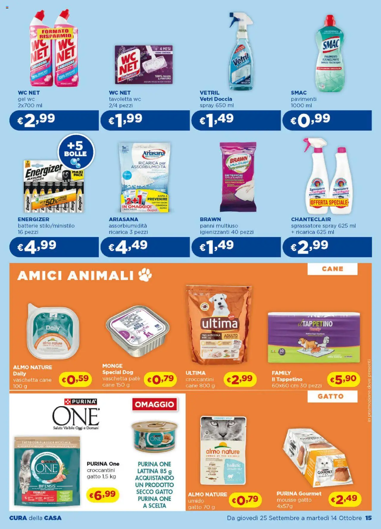 Volantino Acqua e Sapone del 25.09.2025 | Pagina: 15 | Prodotti: Paté, Tavoletta wc, Sgrassatore, WC