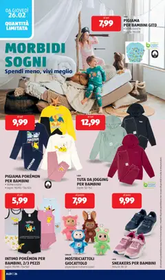 Anteprima del volantino PIGIAMA PER BAMBINI GITD, 100% cottone, taglie: 98-128 valido a partire dal 23.02.2026 | Pagina: 26 | Prodotti: Intimo, Pigiama, Sneakers