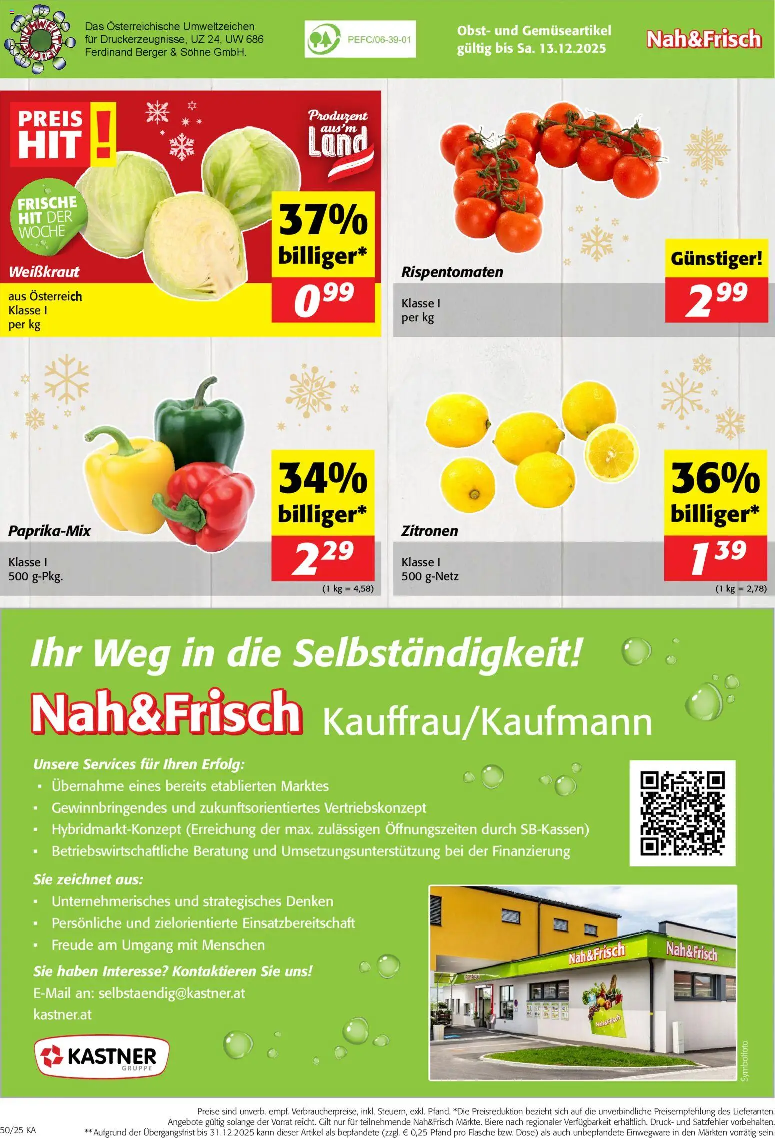 Nah und Frisch Flugblatt gültig ab 10.12.2025 | Seite: 12 | Produkte: Obst