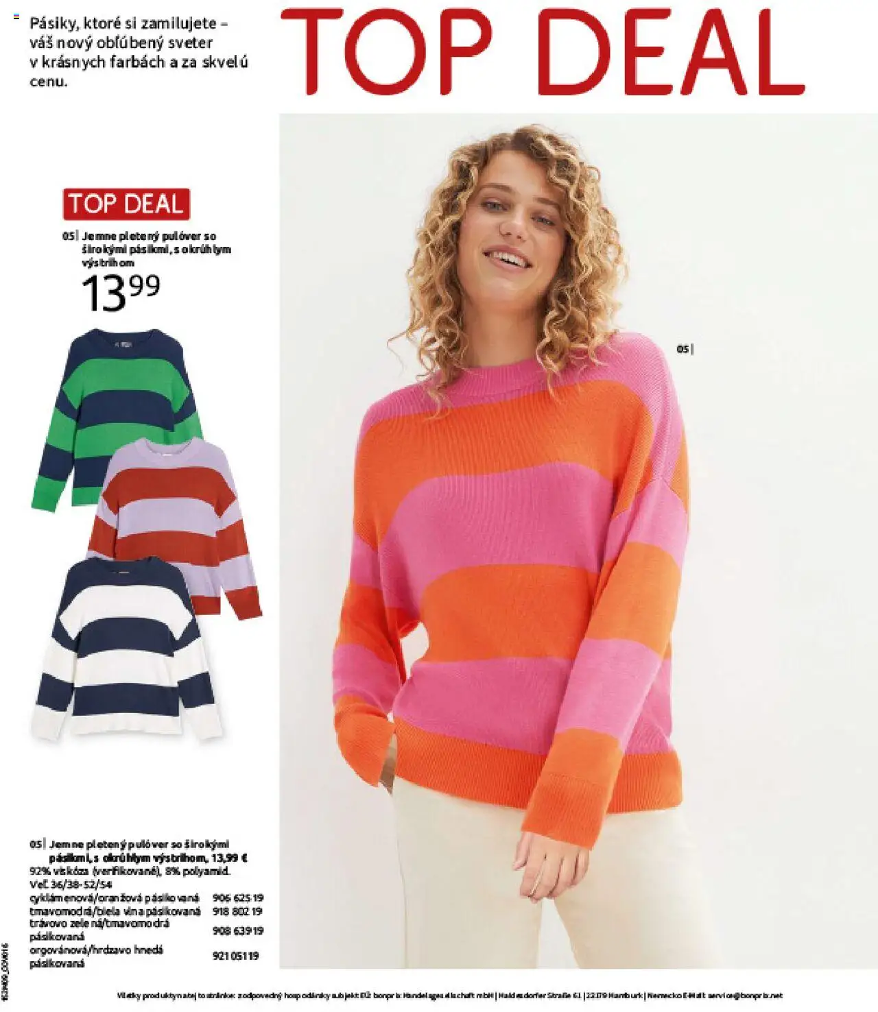 Nové Bonprix akcie – leták je platný od 14.10.2025 | Strana: 99 | Produkty: Vaňa, Mobil, Sveter