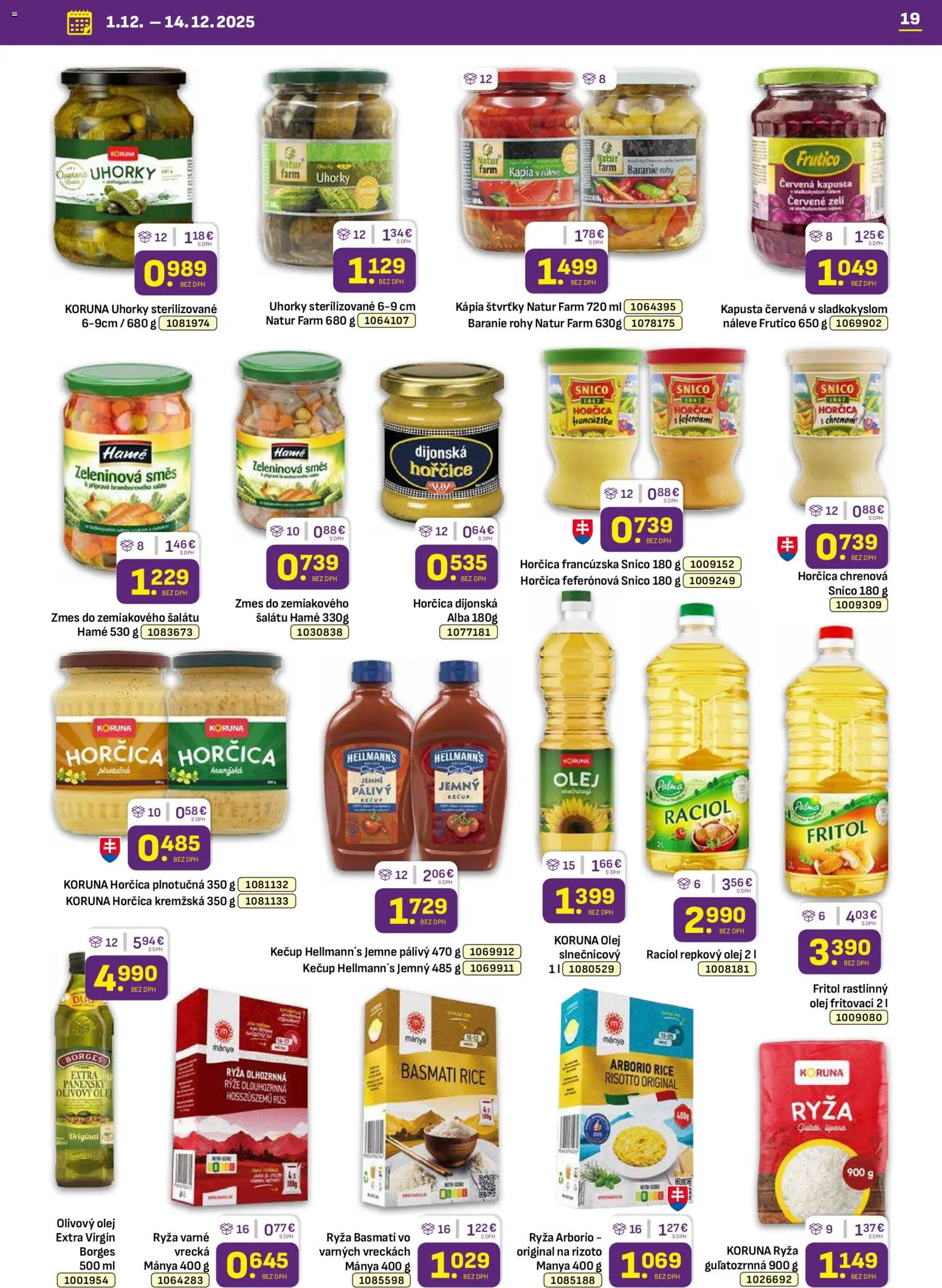 Nové Libex akcie – leták je platný od 01.12.2025 | Strana: 19 | Produkty: Kapusta červená, Olivový olej, Kečup, Kápia