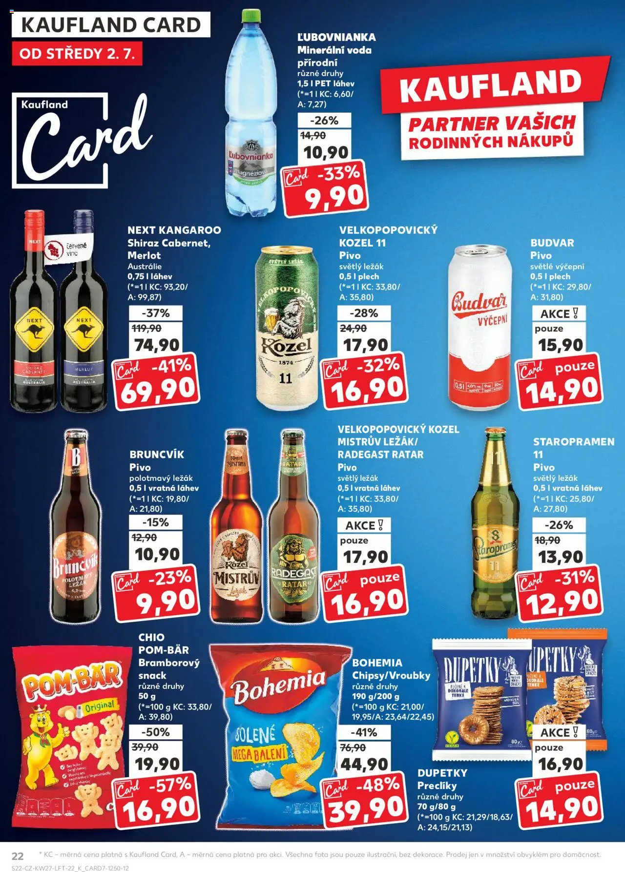 Kaufland leták od 02.07.2025 | Strana: 22 | Produkty: Budvar, Pivo, Kozel, Staropramen 11