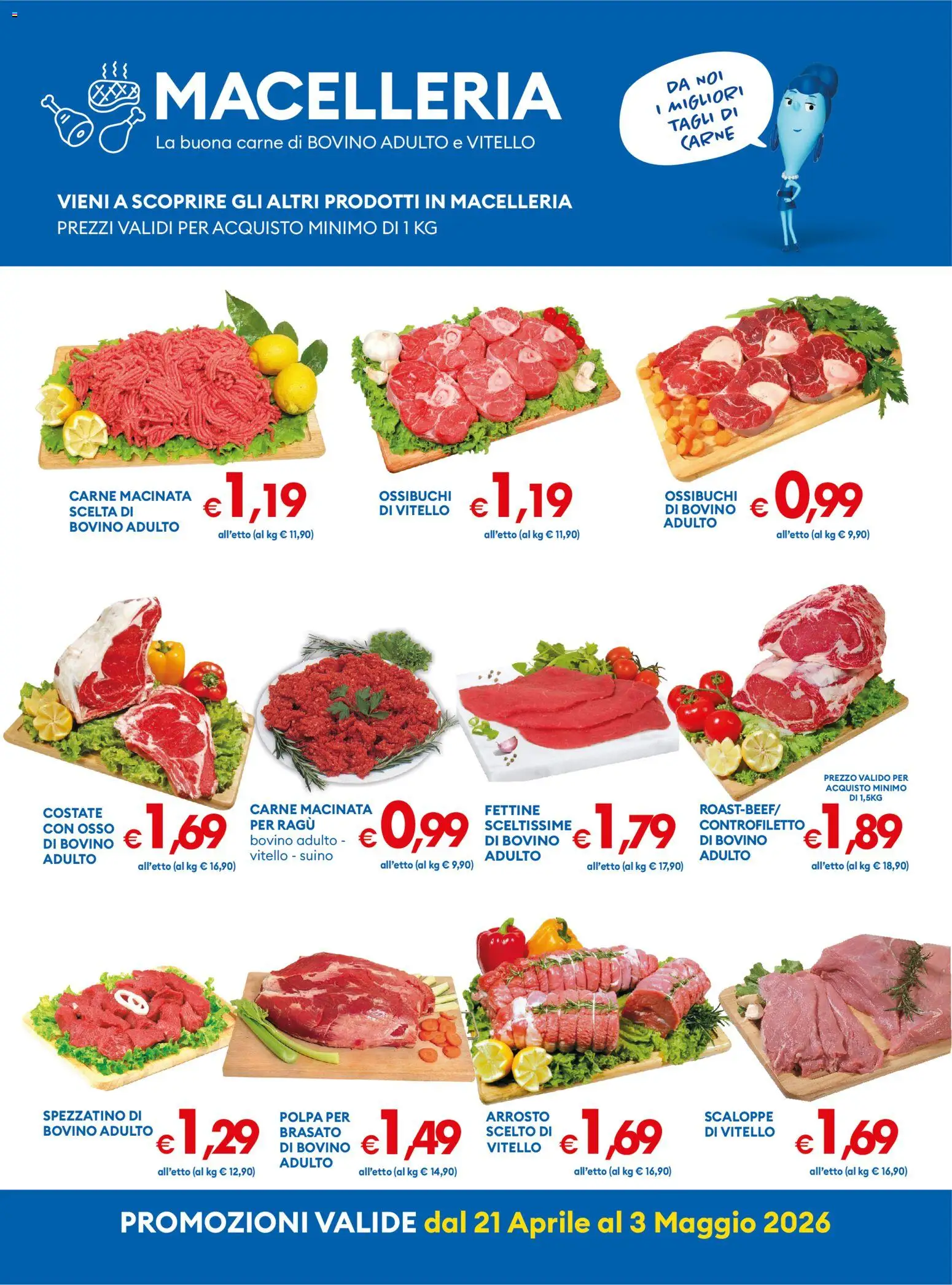 Volantino MD Discount del 07.04.2026 | Pagina: 12 | Prodotti: Bovino, Suino, Ragú, Vitello