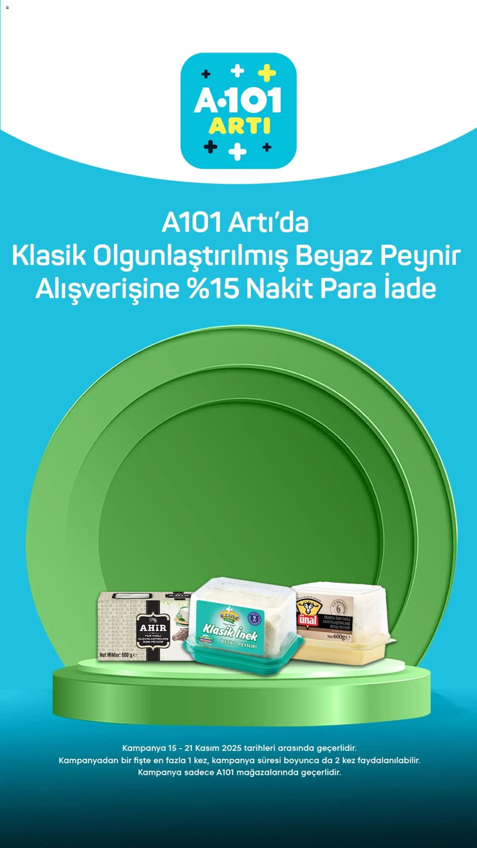 A101 Arti - 15.11.2025 tarihinden itibaren geçerlidir | Sayfa: 5 | Ürünler: Peynir