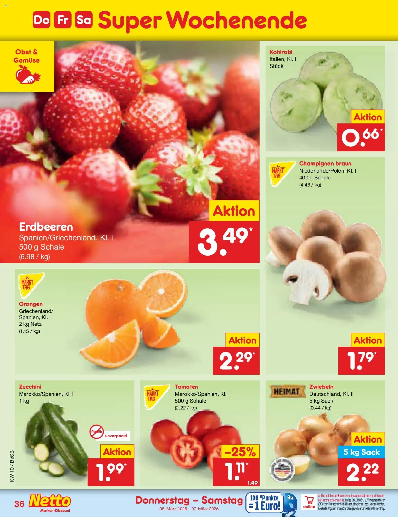 Netto Marken-Discount Prospekt 	 – gültig ab 02.03.2026 | Seite: 46 | Produkte: Orangen, Zwiebeln, Obst, Erdbeeren