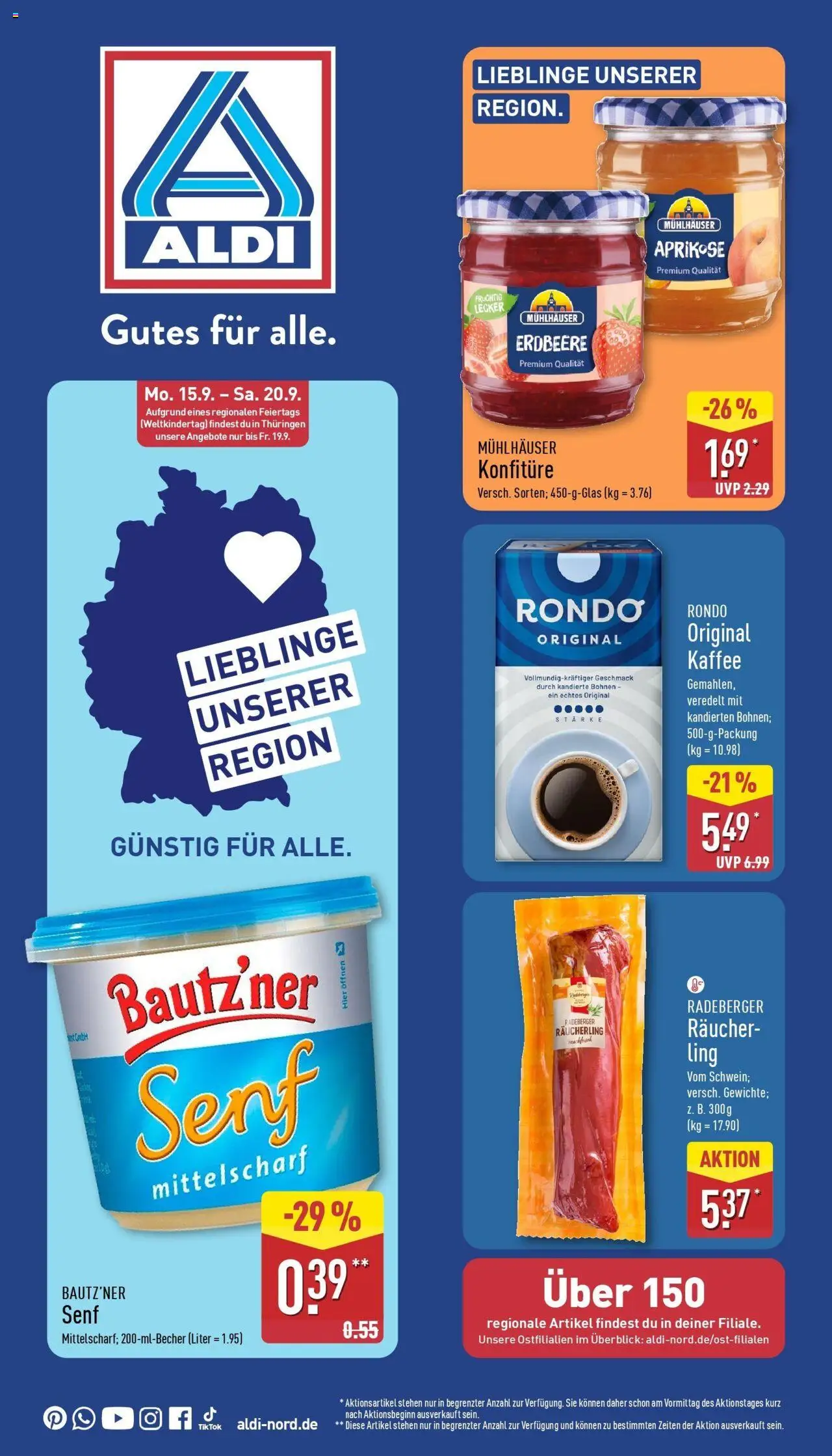 Aldi - ALDI Nord: Wochenangebote (ab 14.09.2025) » Angebote Online | Seite: 1 | Produkte: Kaffee