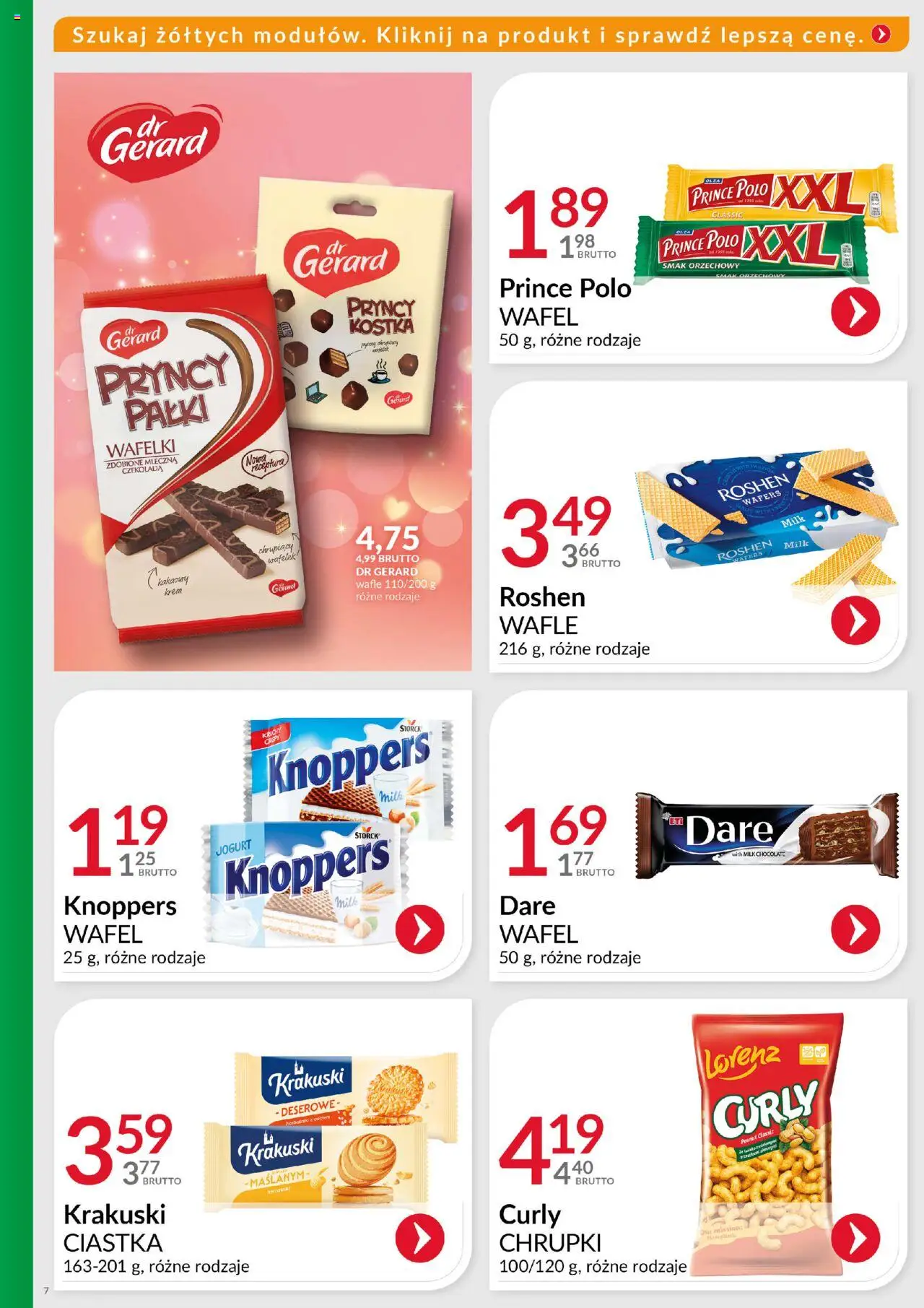 Eurocash Gazetka - Ofensywa Cenowa Spożywcza od 10.08.2025 | Strona: 7 | Produkty: Knoppers, Jogurt, Czekolada, Ciastka