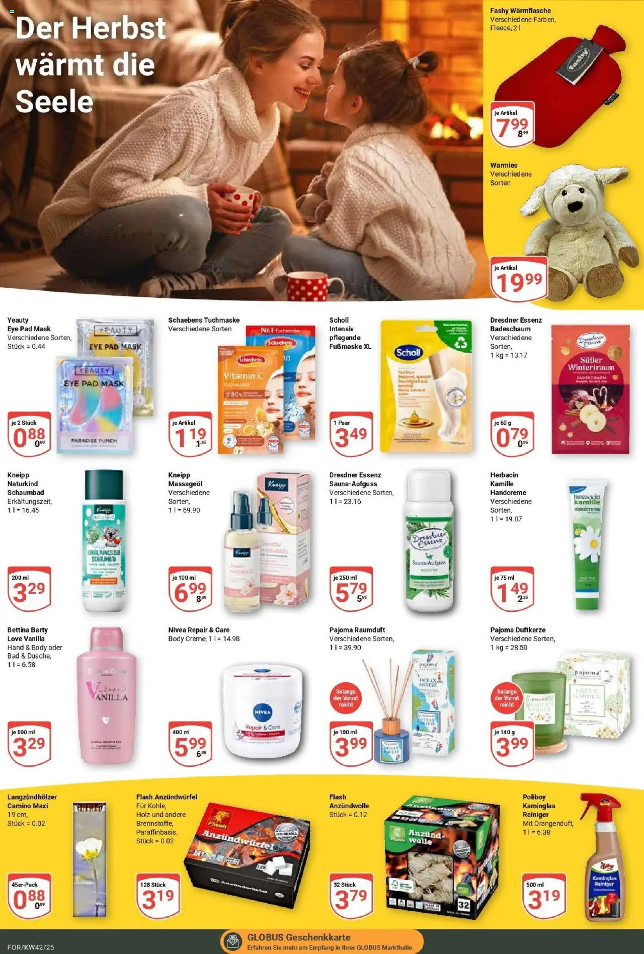 Globus prospekt Forchheim	 – gültig ab 12.10.2025 | Seite: 19 | Produkte: Bad, Handcreme, Massageöl, Fußmaske