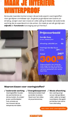 Kwantum - Folder - Voorbeeld van een folder van Kwantum, geldig van 27.10.2025 | Pagina: 18 | Producten: Gordijnen
