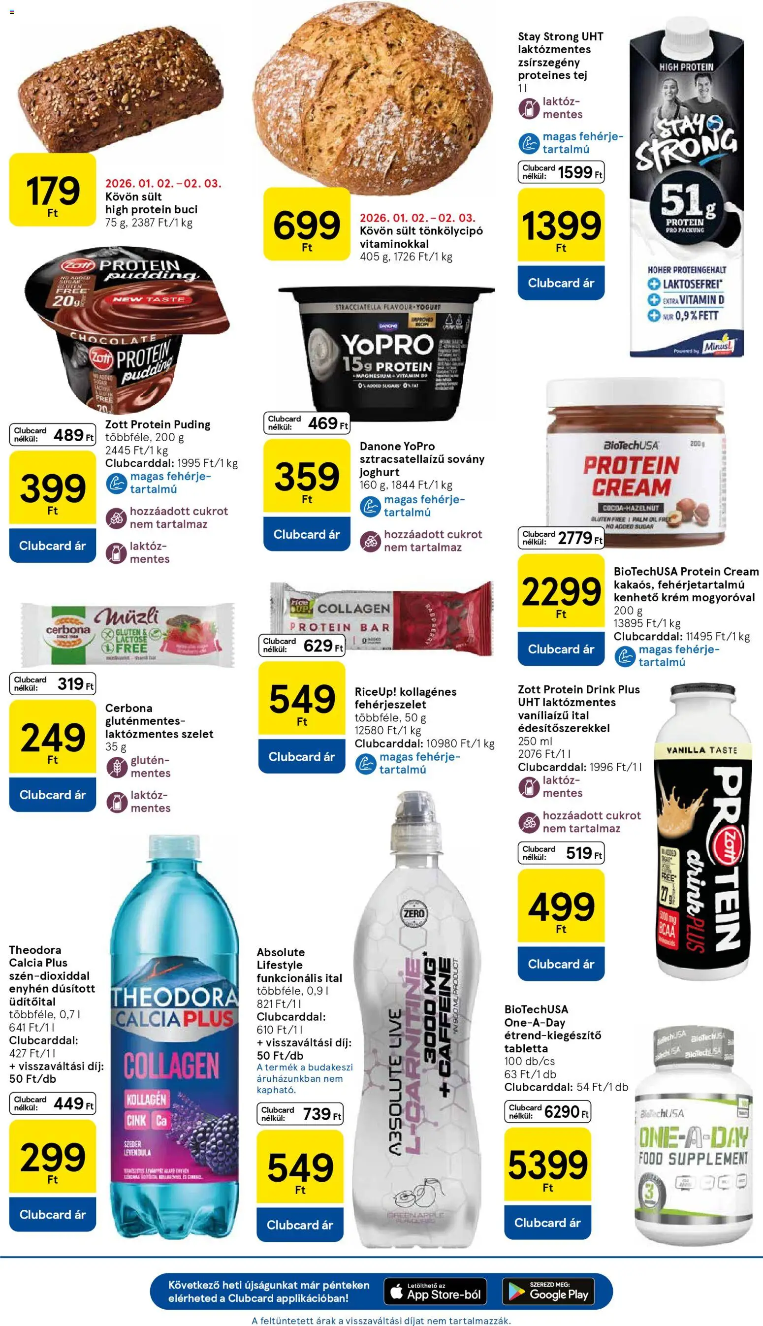 Tesco akciós ujság - amely érvényes a következő dátumtól: 02.01.2026 | Oldal: 11 | Termékek: Vitamin d, Kollagén, Fehérje, Gluténmentes