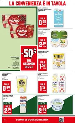 Anteprima del volantino Volantino PAM	 valido a partire dal 04.12.2025 | Pagina: 16 | Prodotti: Yogurt, Panna, Zucchero, Latte