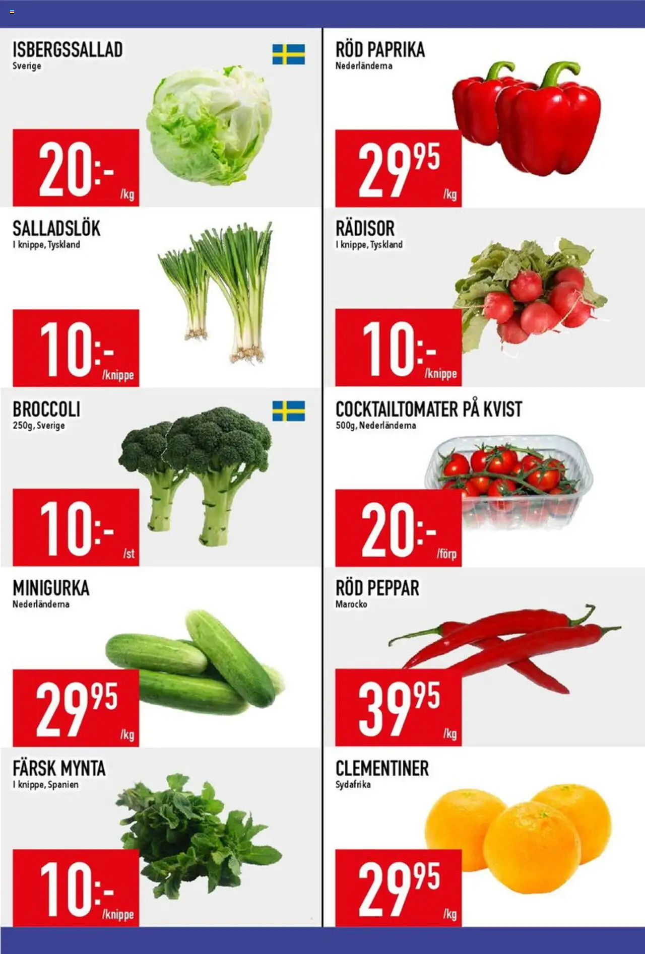 Matdax reklamblad aktuell från 23.06.2025 | Sida: 6 | Produkter: Peppar, Salladslök, Mynta, Röd paprika