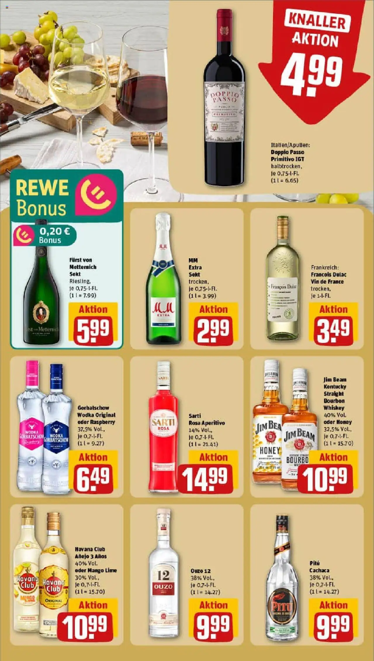 Rewe prospekt Dahlen	 - gültig ab dem 24.08.2025 | Seite: 21 | Produkte: Rum, Doppio Passo, Bourbon, Whiskey
