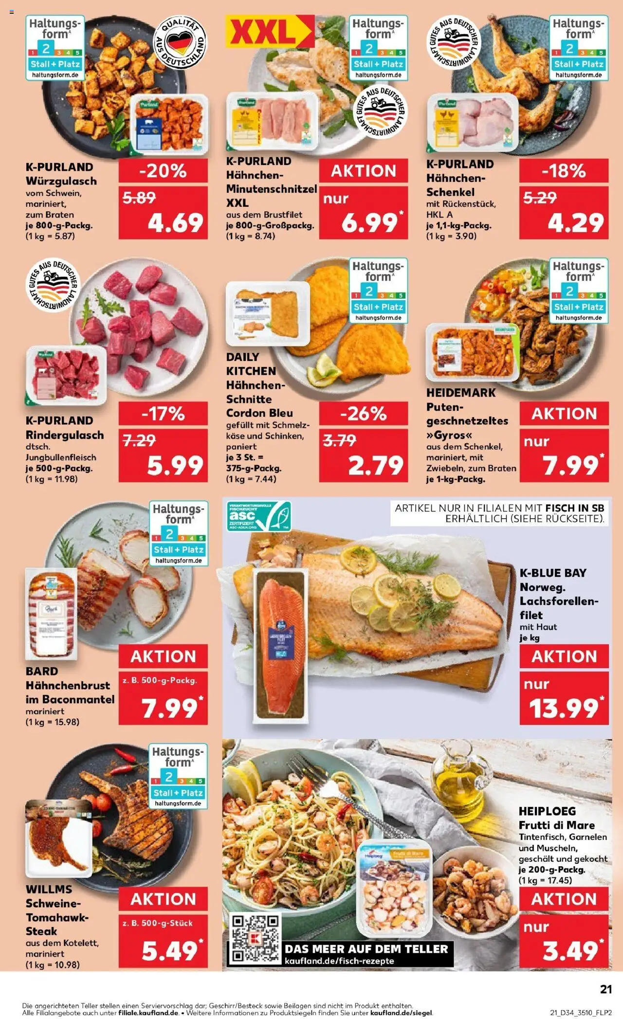 Kaufland prospekt Sömmerda	 - gültig ab dem 21.08.2025 | Seite: 21 | Produkte: Hahnchen, Käse, Gyros, Hahnchenbrust