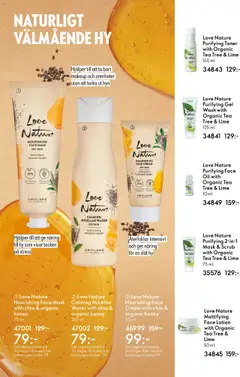 Love Nature Purifying Toner with Organic Tea Tree & Lime, 150 ml. - Förhandsvisning av reklamblad från butik Oriflame aktuell från 08.10.2025 | Sida: 106 | Produkter: Mask, Lime