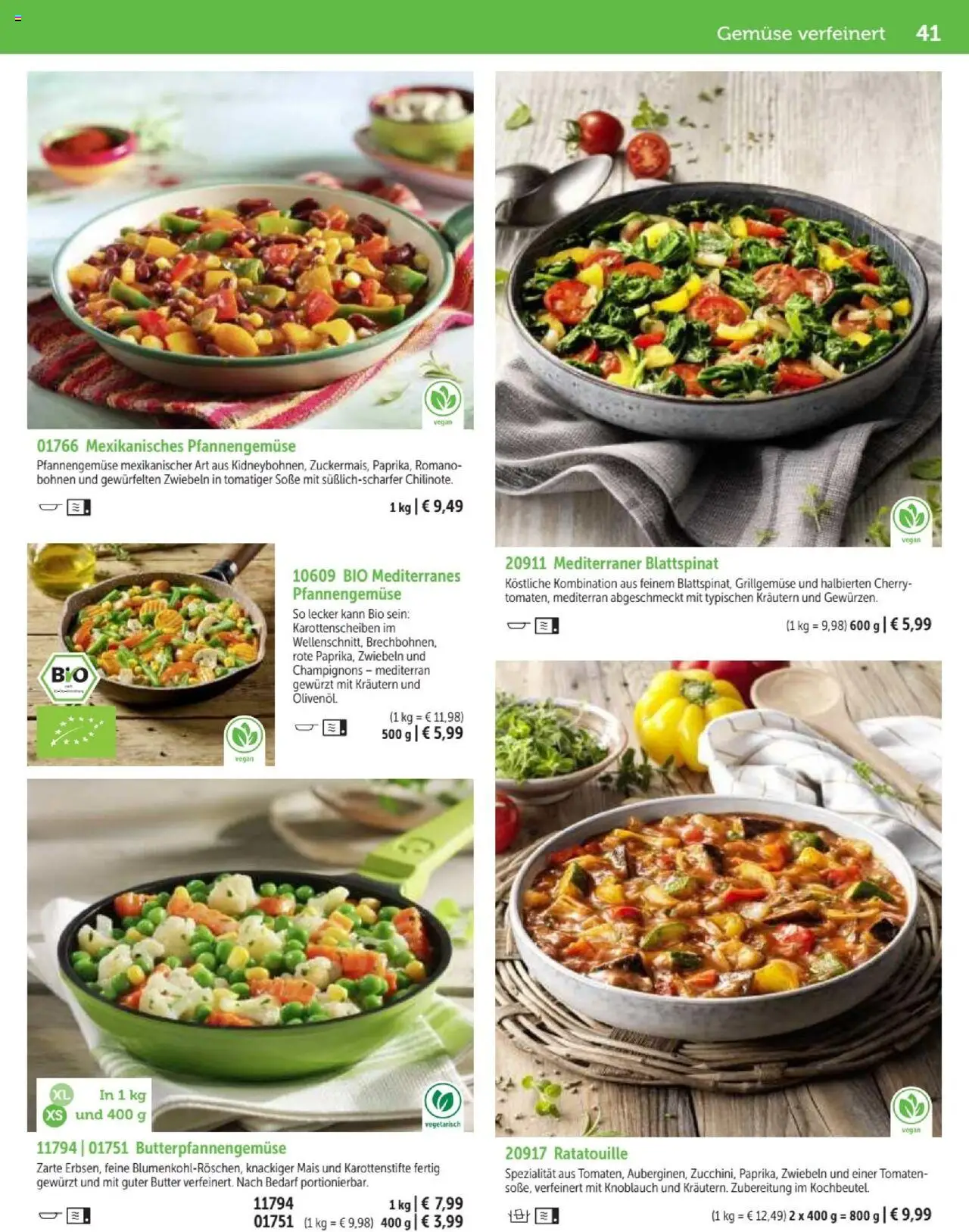 Bofrost Katalog - gültig ab dem 07.09.2025 | Seite: 41 | Produkte: Tomaten, Champignons, Zwiebeln, Knoblauch