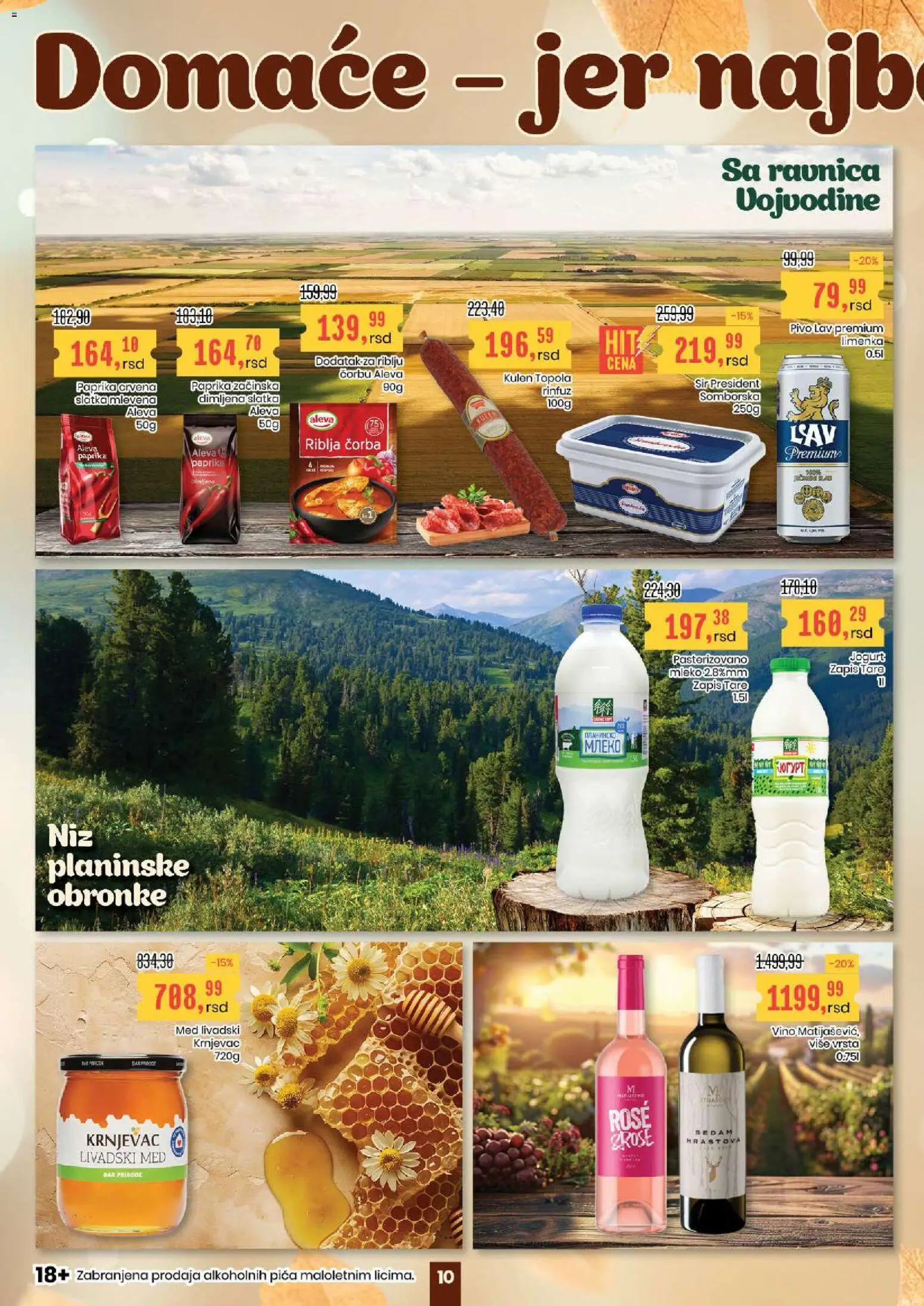 Aroma Market katalog - važi od 13.11.2025 | Strana: 10 | Proizvode: Paprika, Sir, Jogurt, Pivo