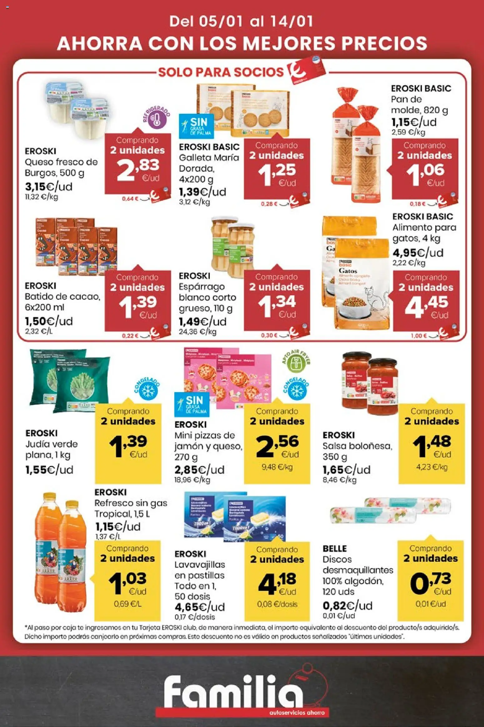 Eroski - Feliz día de Reyes │ válido desde el 05.01.2026 | Página: 16 | Productos: Queso, Pan, Jamón, Queso fresco