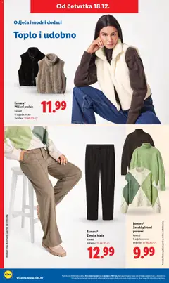 Esmara® Plišani prsluk, Komad, U izgledu krzna, Veličine: 32-46 (XS-L)* - Pregled kataloga iz trgovine Lidl, vrijedi od 15.12.2025 | Stranica: 60 | Proizvodi: Odjeća, Prsluk, Hlače