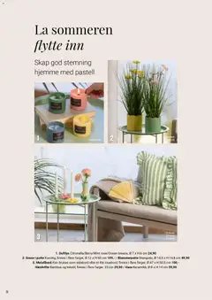 Forhåndsvisning av Europris Sommerkatalogen 2026 gyldig fra 24.03.2026 | Side: 34 | Produkter: Sidebord, Blomsterpotte, Vase, Duftlys