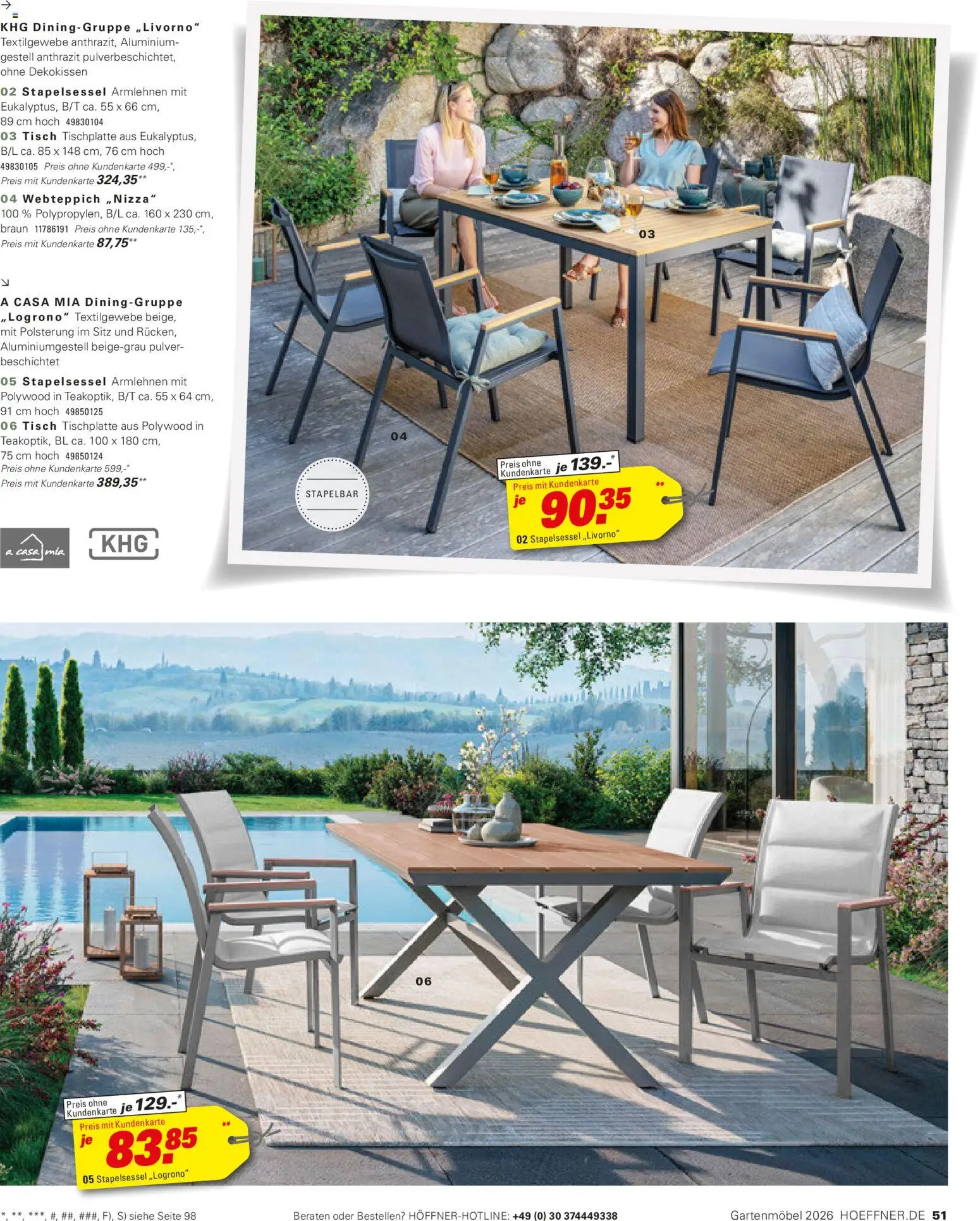 Höffner Prospekt Gartenmöbel – gültig ab 27.03.2026 | Seite: 51 | Produkte: Tisch