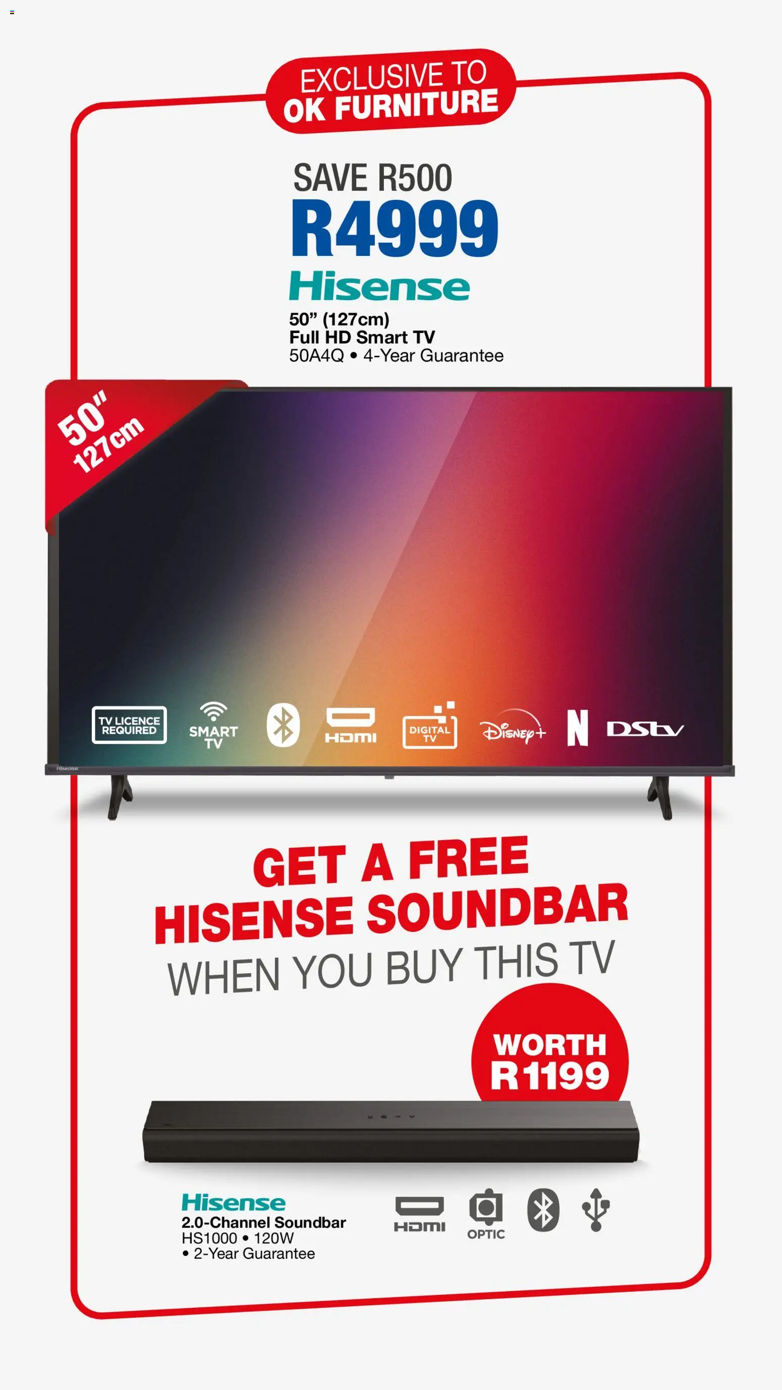 New OK Furniture catalogue – valid from 26.01.2026 | Page: 5 | Products: TV, Soundbar