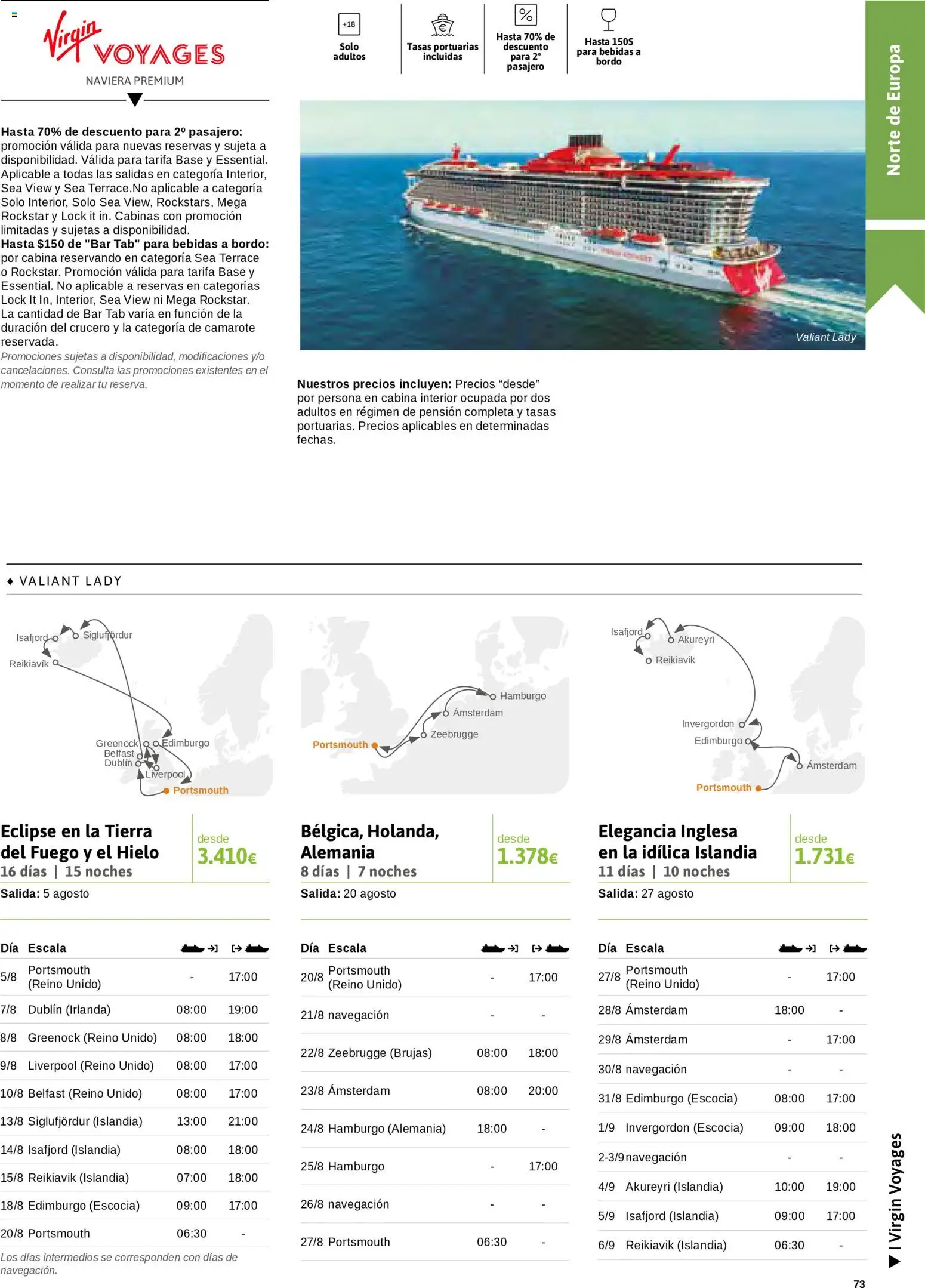 Viajes El Corte Inglés Cruceros marítimos │ válido desde el 01.01.2026 | Página: 74 | Productos: Ηλεκτρονικα ειδη, Navegación