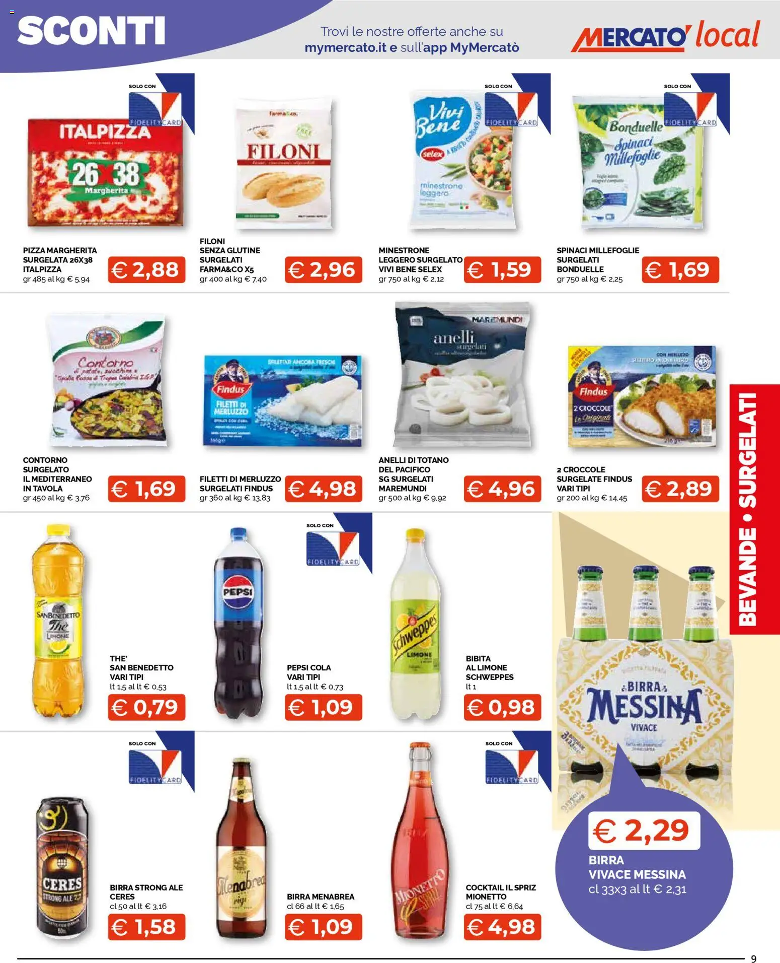 Volantino Mercatò del 12.01.2026 | Pagina: 9 | Prodotti: Pizza, Birra, Bibita, Pepsi