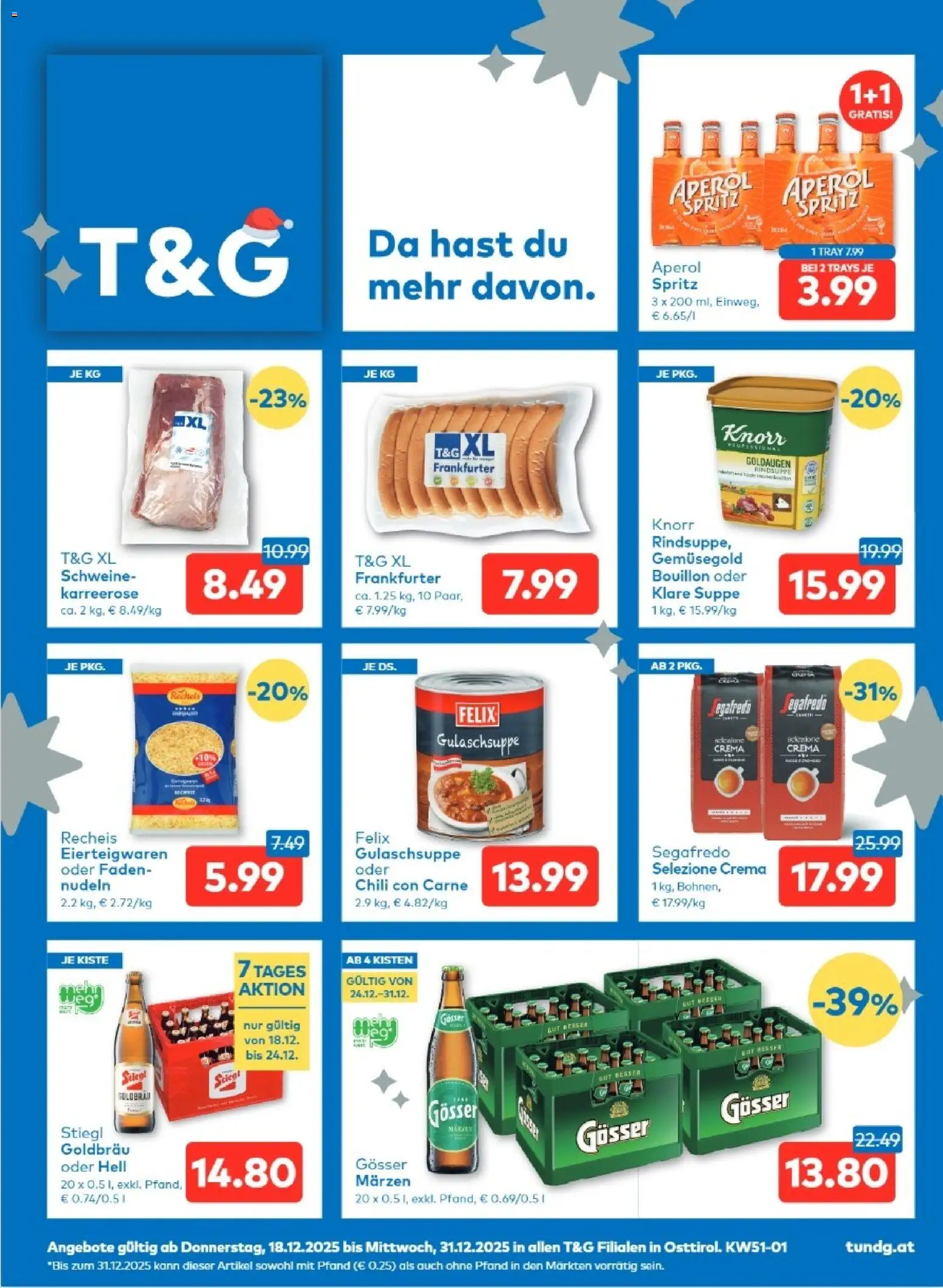 T&G - Osttirol gültig ab 18.12.2025 | Seite: 1 | Produkte: Chili, Nudeln