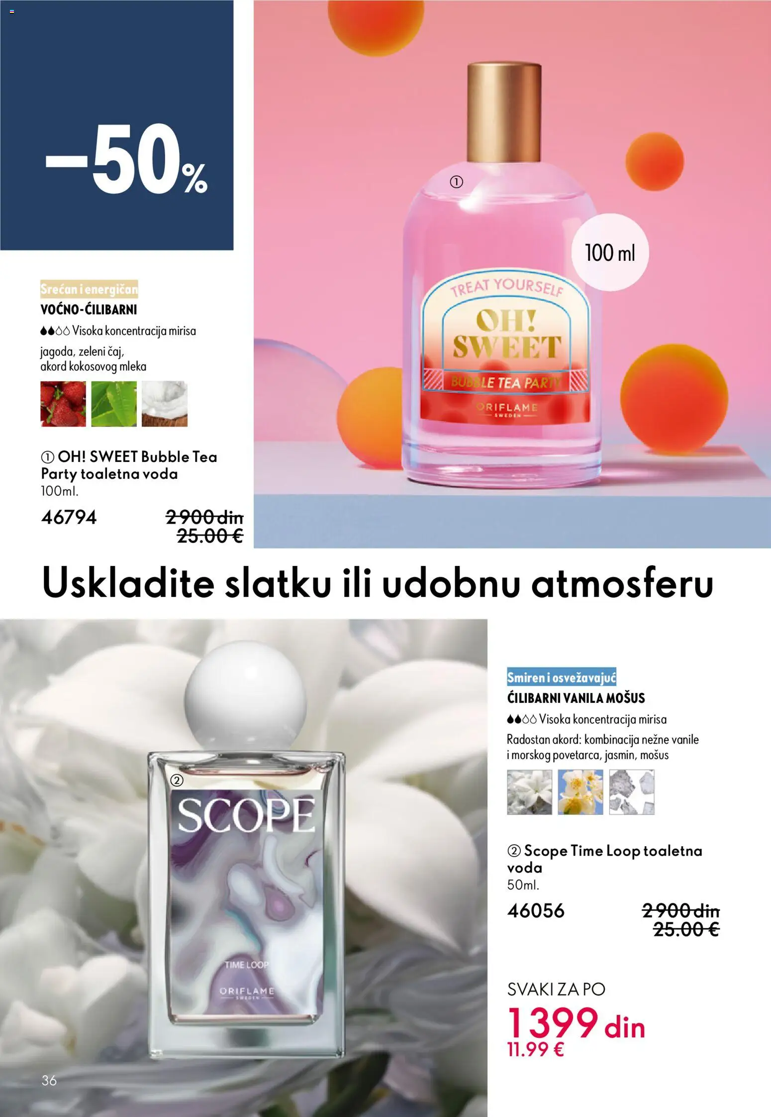 Oriflame katalog - važi od 10.12.2025 | Strana: 36 | Proizvode: Toaletna voda, Voda