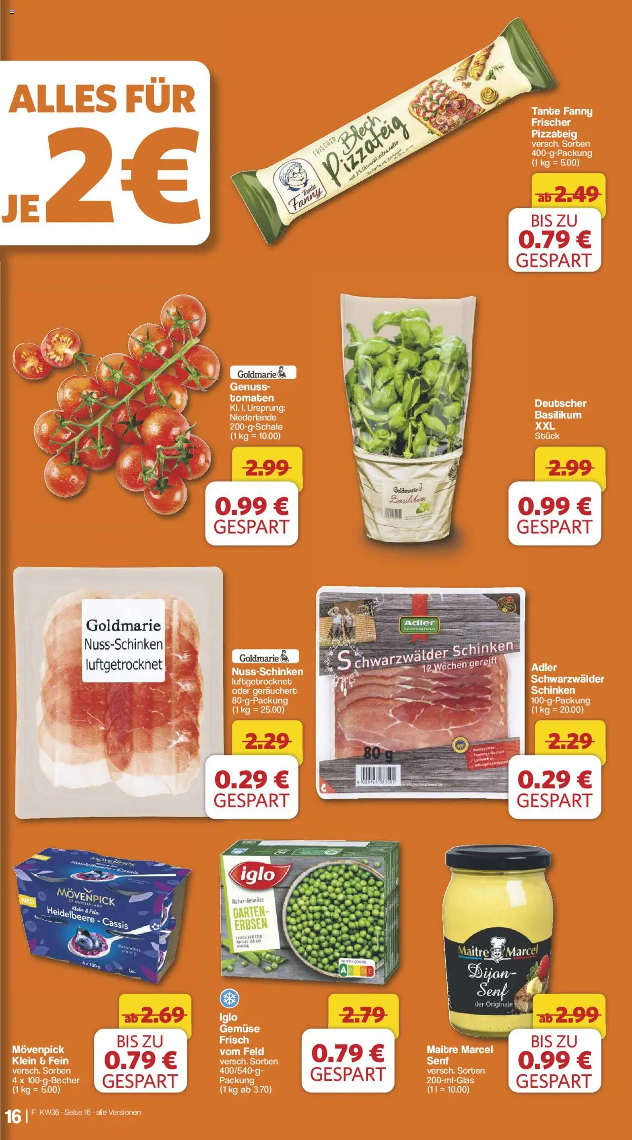 Famila Nordwest Markt - Angebote - gültig ab dem 01.09.2025 | Seite: 19 | Produkte: Tomaten, Gemüse, Schinken, Erbsen