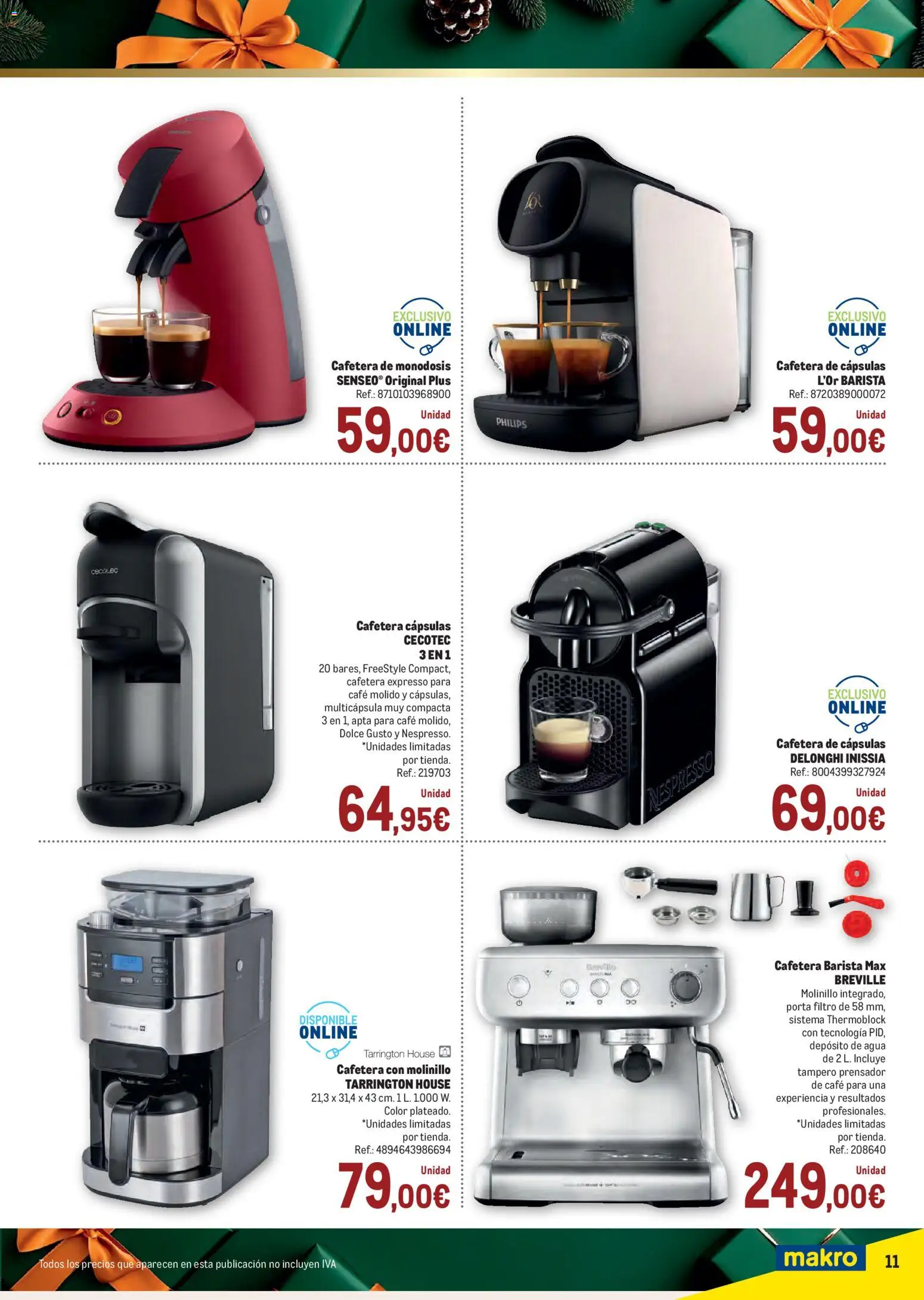 Makro - Ideas Regalos Península │ válido desde el 24.11.2025 | Página: 11 | Productos: Café, Café molido, Cafetera