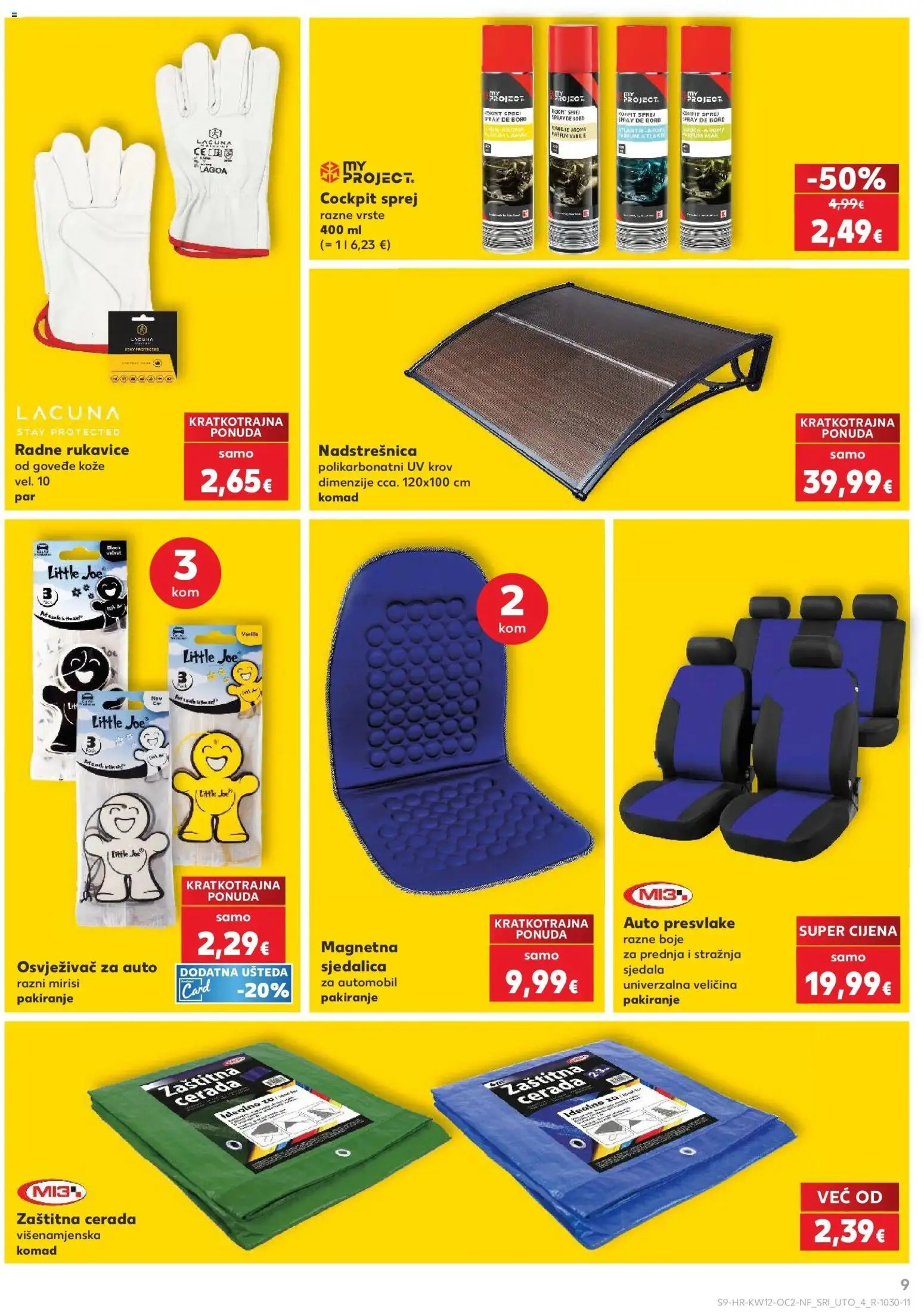 Kaufland katalog | vrijedi od 17.03.2026 | Stranica: 9 | Proizvodi: Auto presvlake, Rukavice