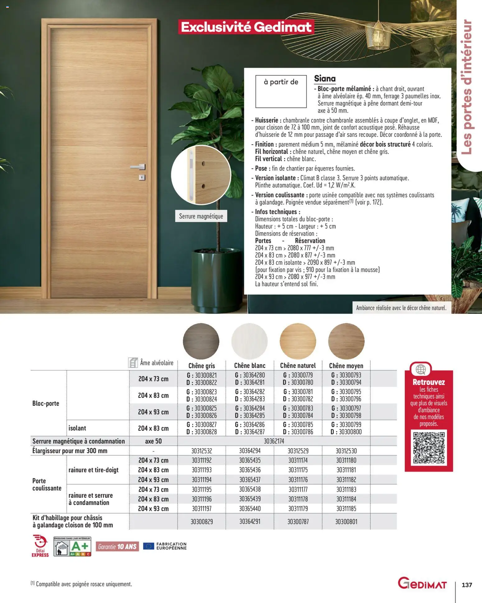 {H1} | Page: 137 | Produits: Plinthe, Mousse, Porte, Portes