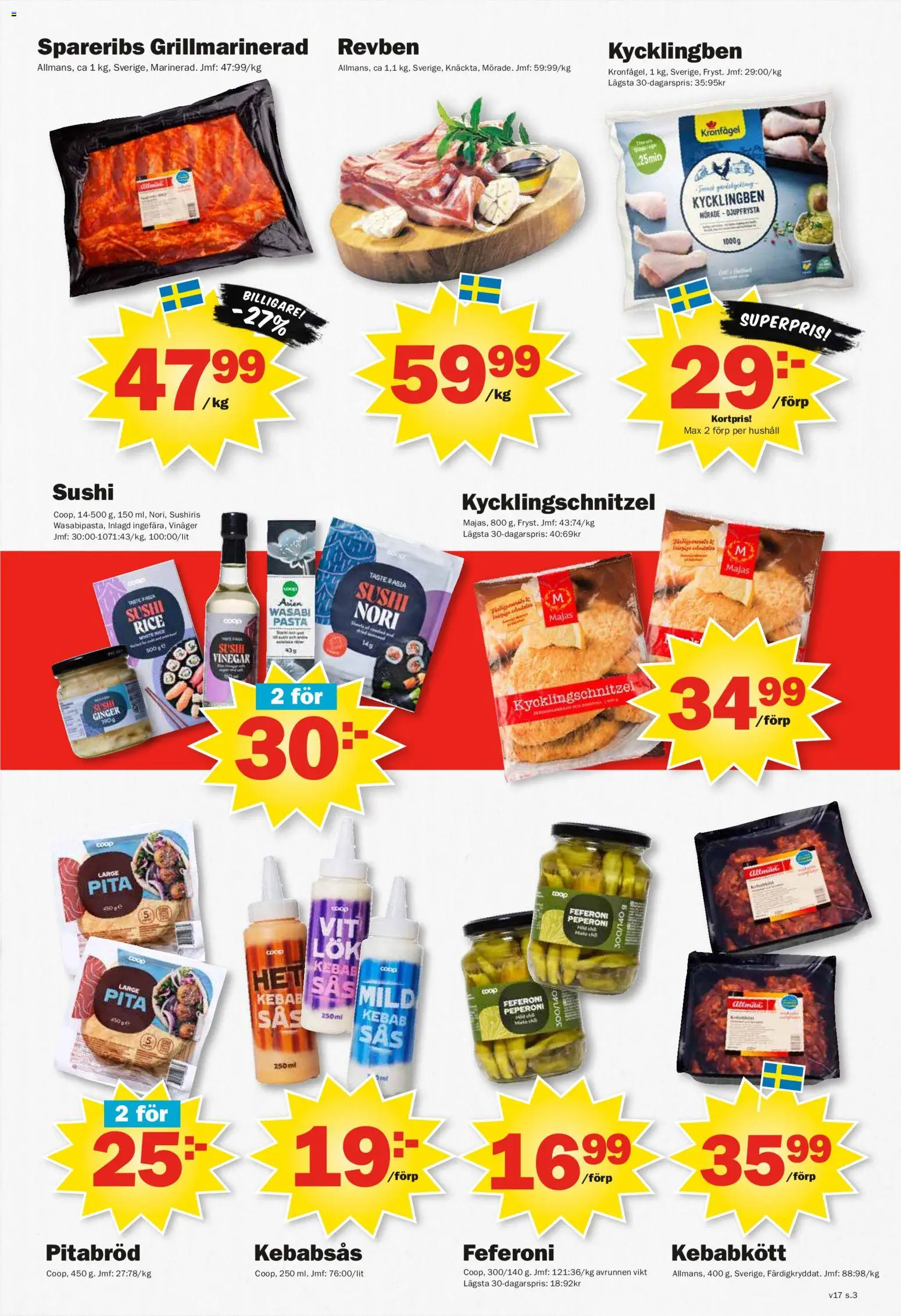 Pekås reklamblad aktuell från 20.04.2026 | Sida: 3 | Produkter: Pitabröd, Kebabsås, Pasta