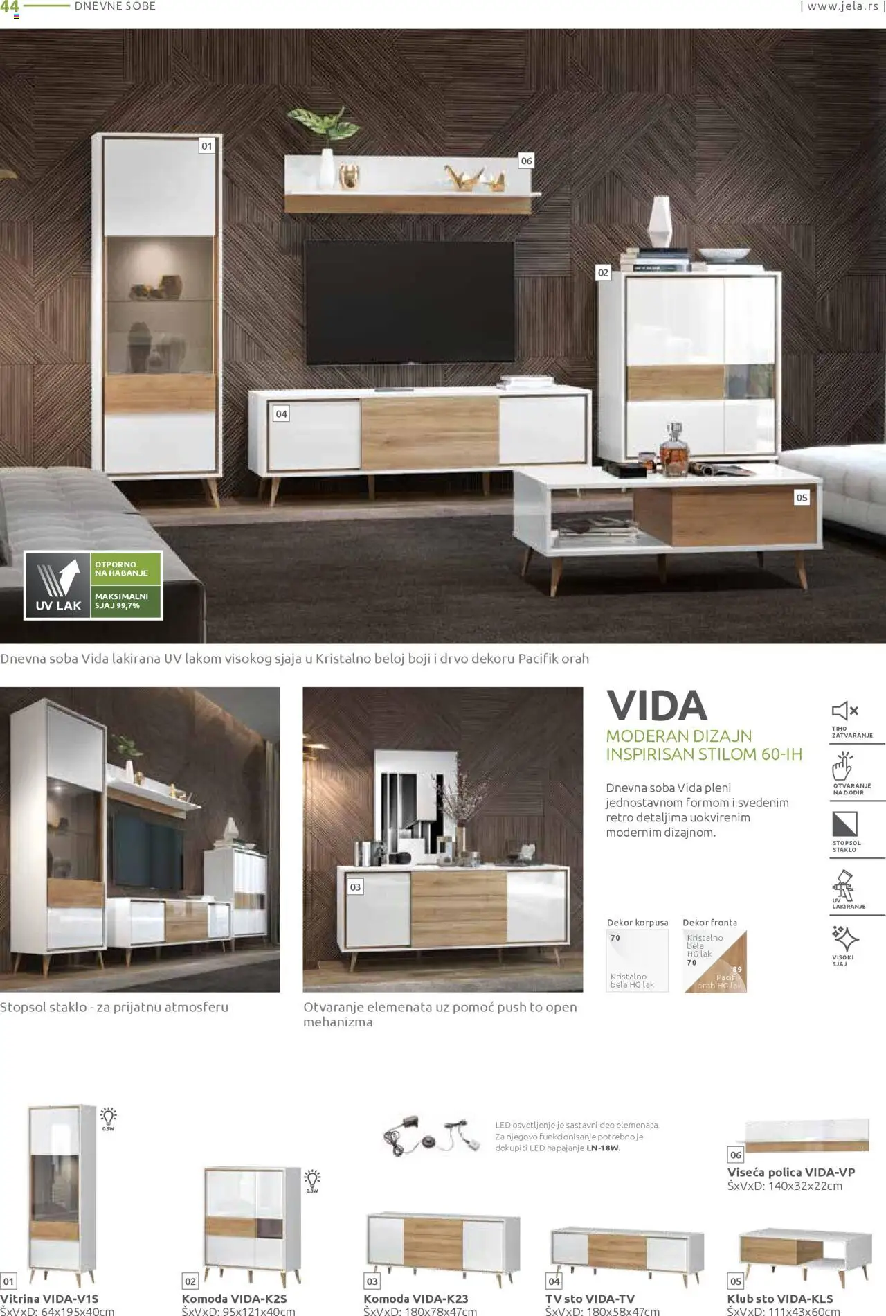 Jela katalog - važi od 20.10.2025 | Strana: 44 | Proizvode: Komoda, Polica, Sto, Orah
