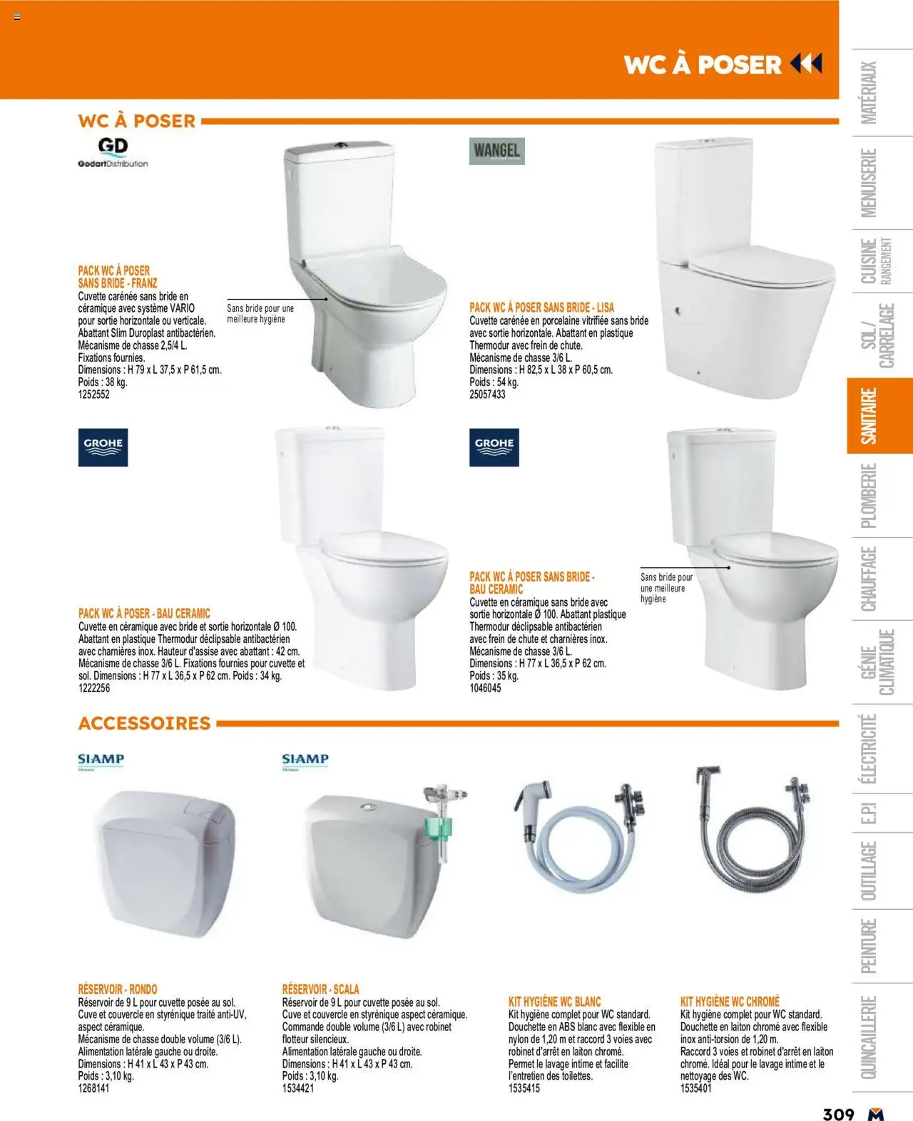  | Page: 309 | Produits: Robinet, Poids, Porcelaine