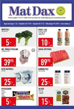 Matdax - erbjudanden - Förhandsvisning av reklamblad från butik Matdax aktuell från 10.11.2025