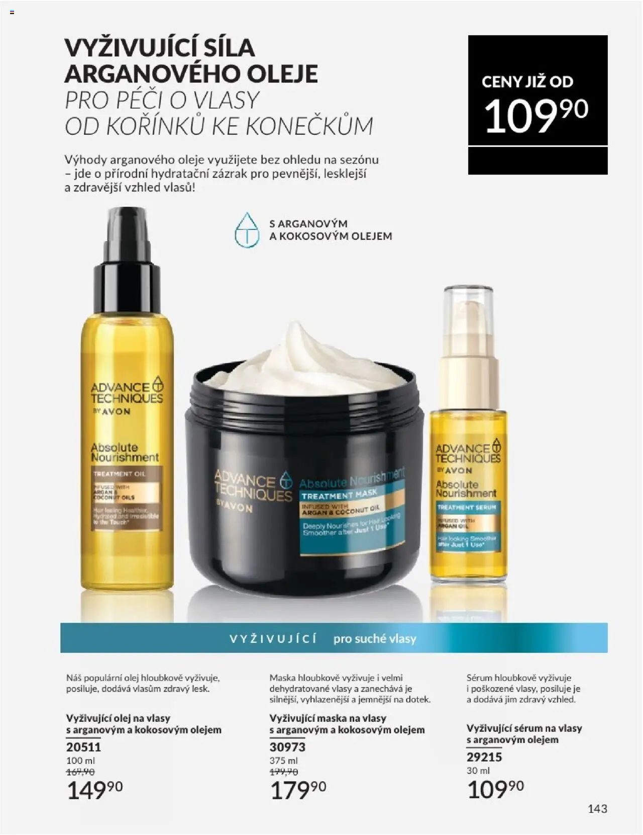 Avon katalog 8/2025 od 31.07.2025 | Strana: 143 | Produkty: Oleje, Sérum, Maska na vlasy, Olej na vlasy