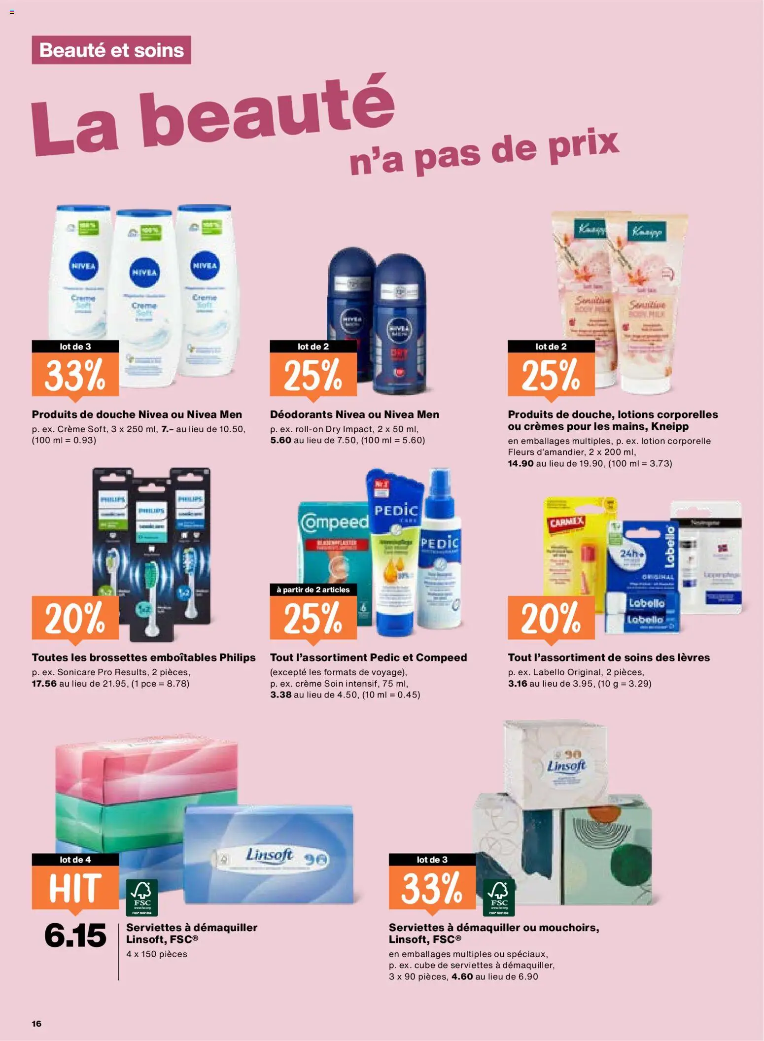 Migros aktionen FR – gültig ab 03.03.2026 | Seite: 16 | Produkte: Deodorant, Make-up, Creme, Philips