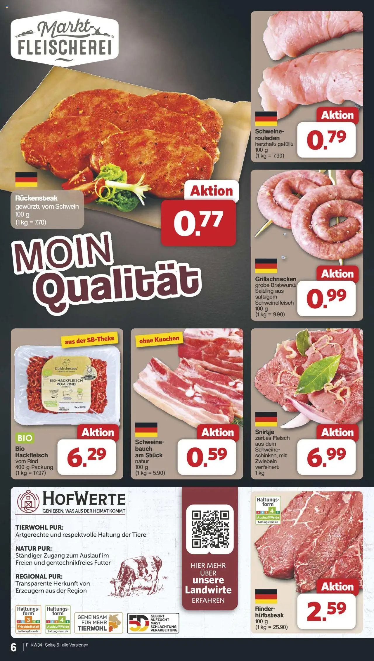 Famila Nordwest Prospekt 	 - gültig ab dem 18.08.2025 | Seite: 6 | Produkte: Bratwurst, Schweinefleisch, Fleisch, Hackfleisch