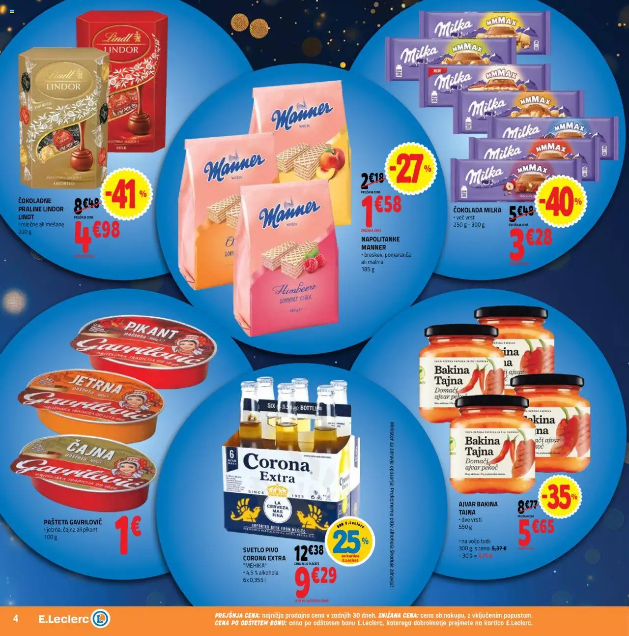 E.leclerc katalog │ velja od 11.06.2025 | Stran: 4 | Izdelki: Pašteta, Ajvar, Cokolada, Pivo