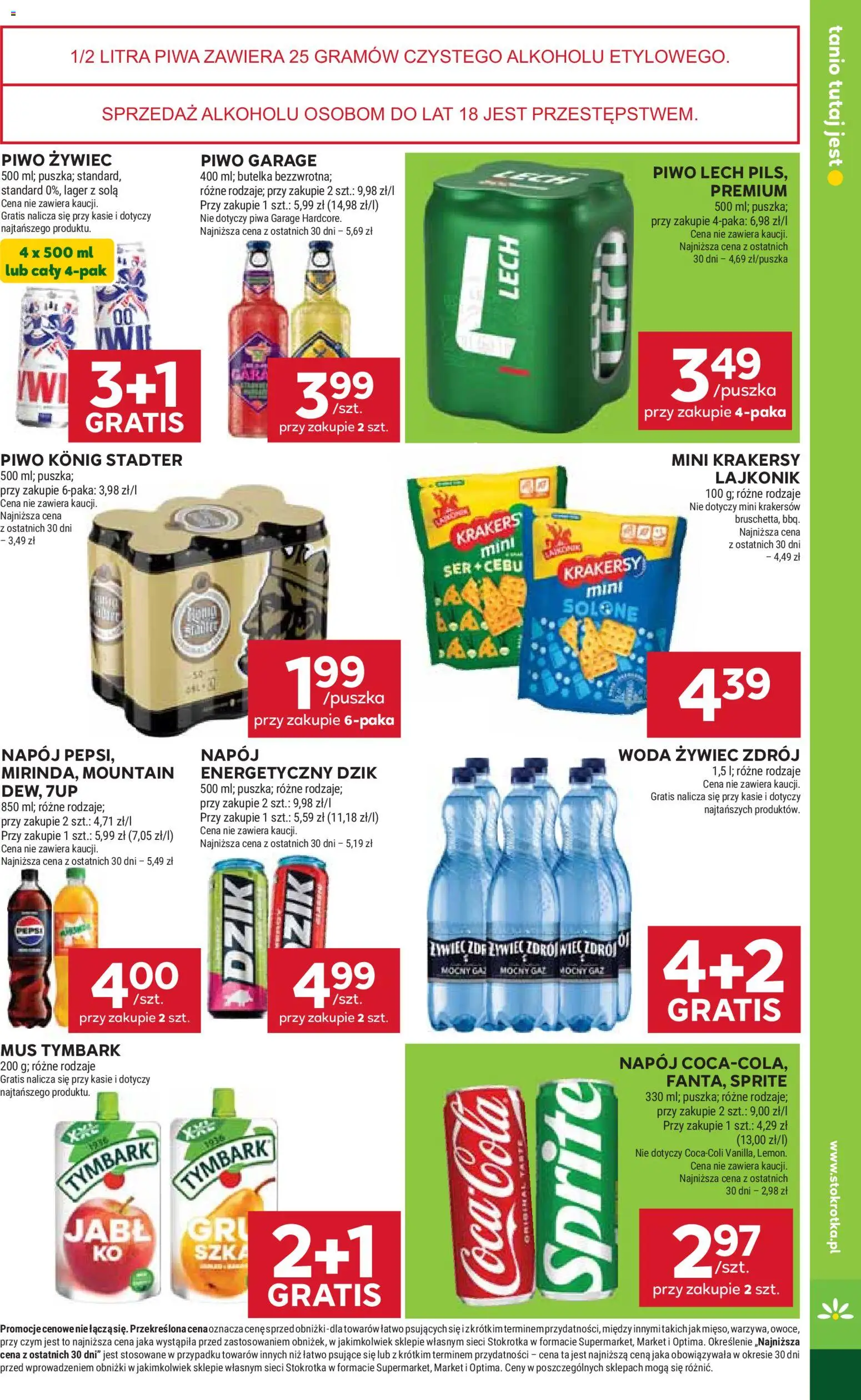 Stokrotka gazetka - Market od 16.04.2026 | Strona: 29 | Produkty: Woda żywiec, Sprite, Piwo, Woda