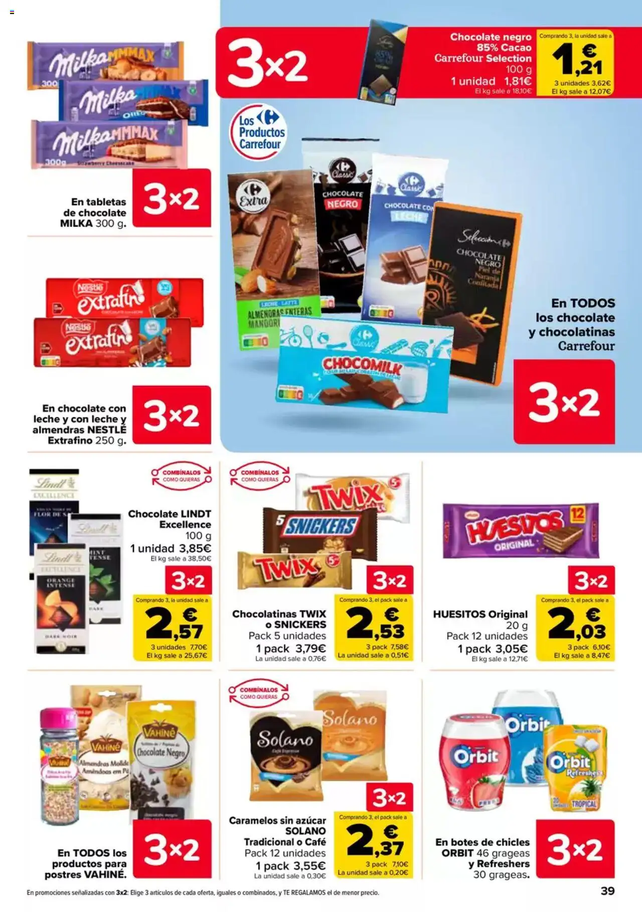 Carrefour folleto │ válido desde el 27.05.2025 | Página: 39 | Productos: Chocolatinas, Leche, Κεραία, Chocolate con leche