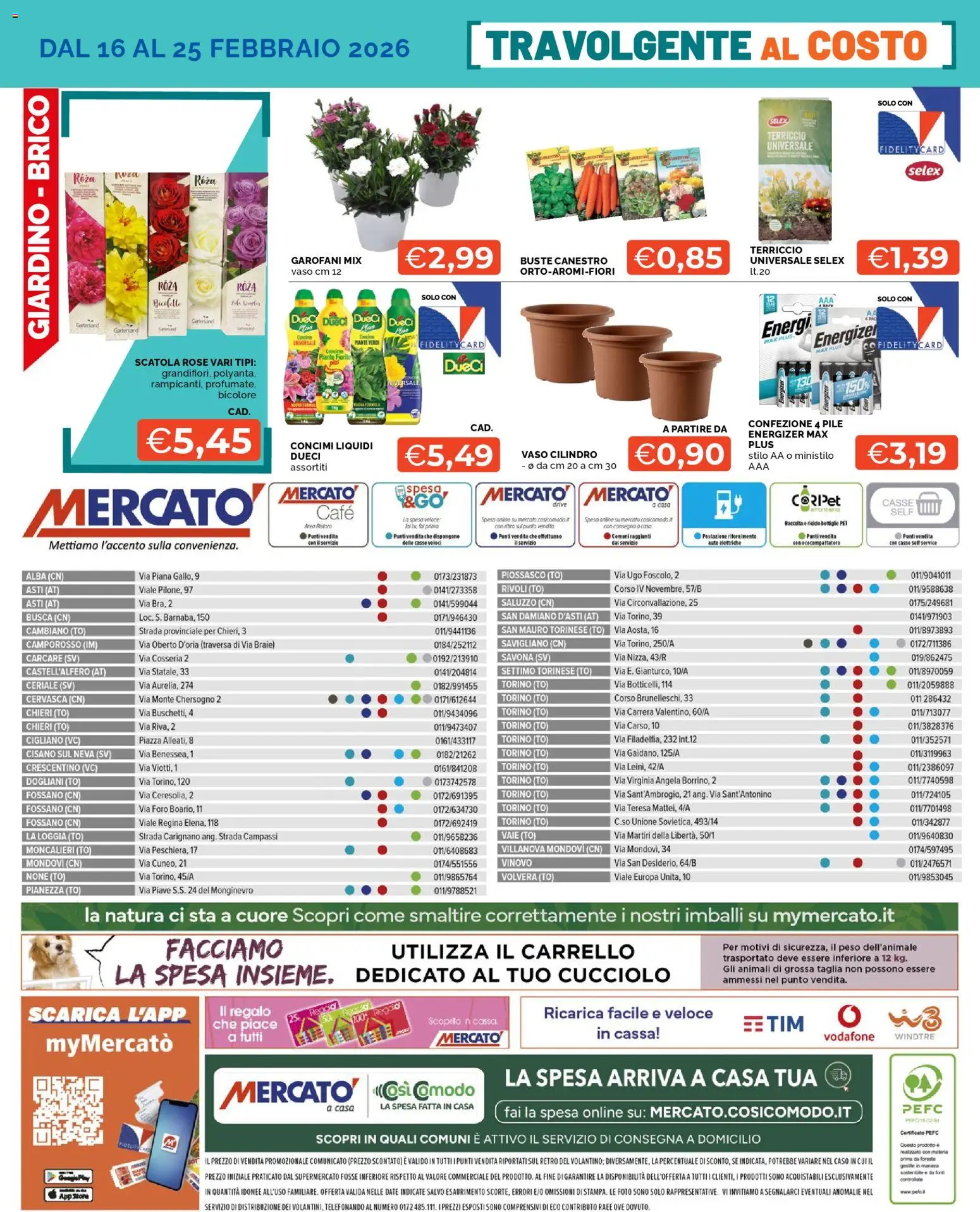 Volantino Mercatò del 16.02.2026 | Pagina: 20 | Prodotti: Pile, Carrello, Terriccio, Vaso