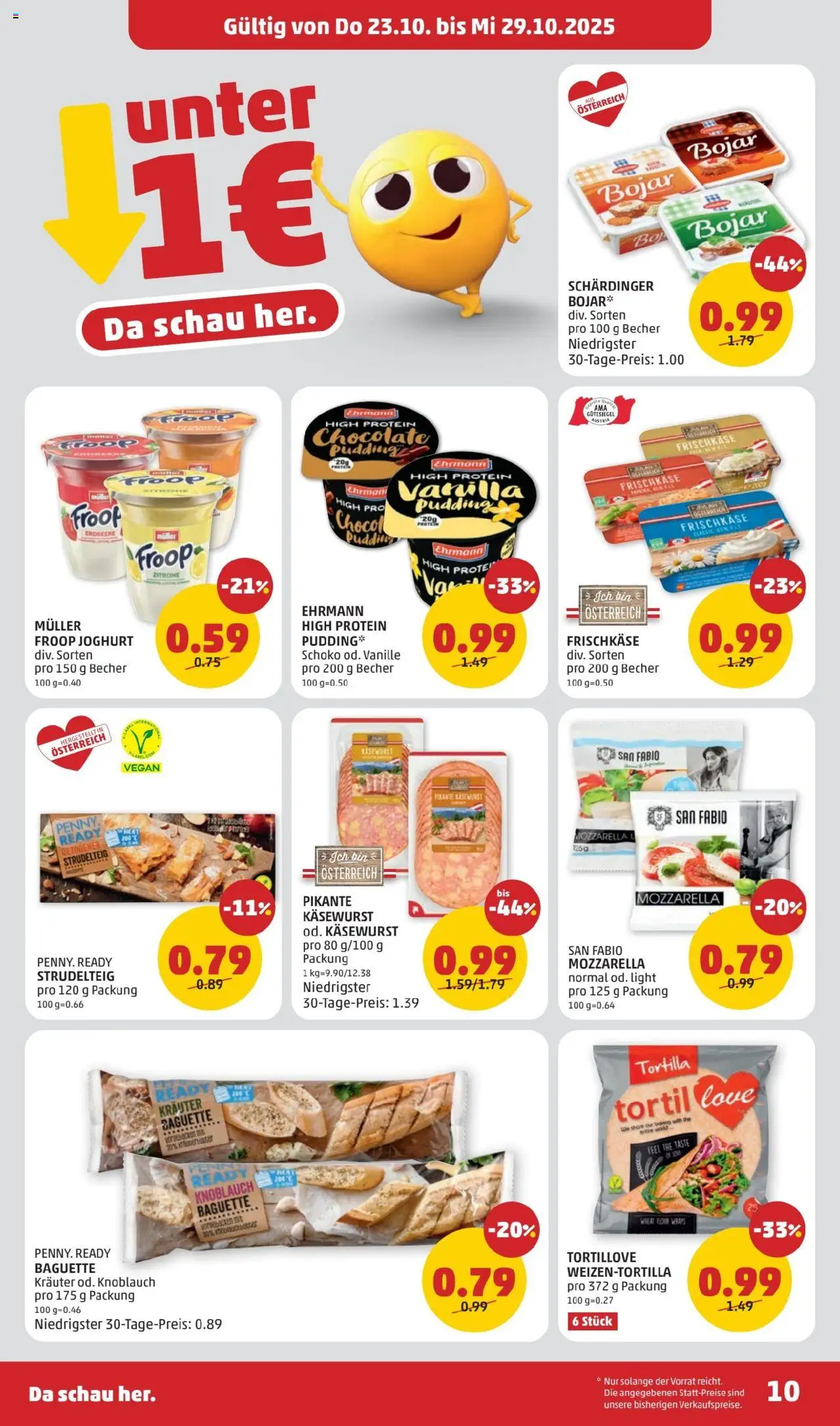 Penny Markt Flugblatt gültig ab 23.10.2025 | Seite: 10 | Produkte: Knoblauch, Jääkaappipakastin, Joghurt