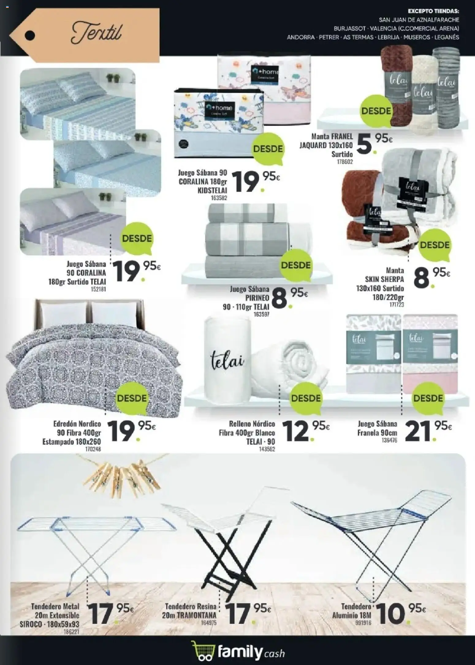 Family Cash Black Friday │ válido desde el 10.11.2025 | Página: 14 | Productos: Edredón, Tendedero, Manta