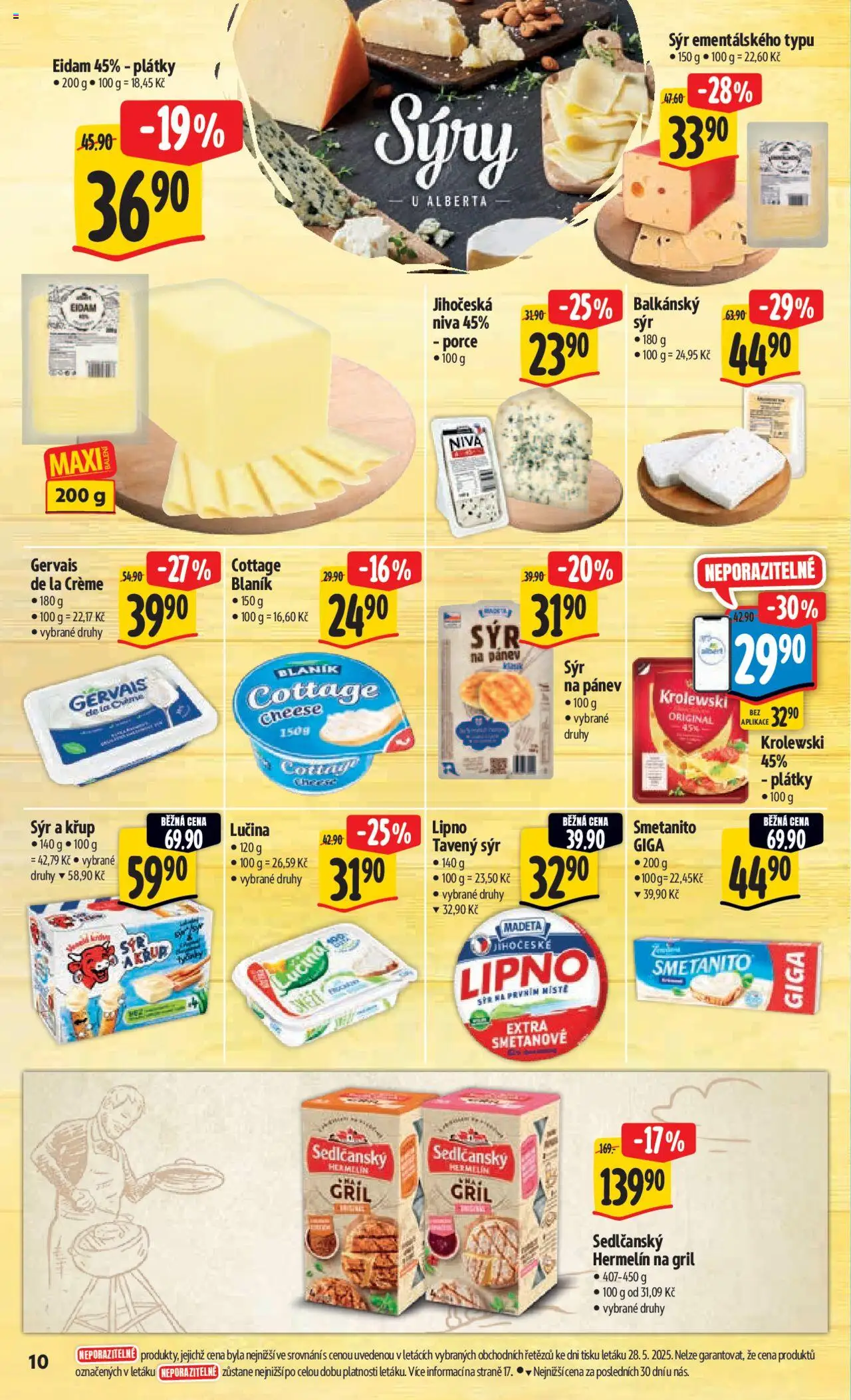 Albert leták - Hypermarket od 04.06.2025 | Strana: 17 | Produkty: Sýr na pánev, Balkánský sýr, Niva, Cottage