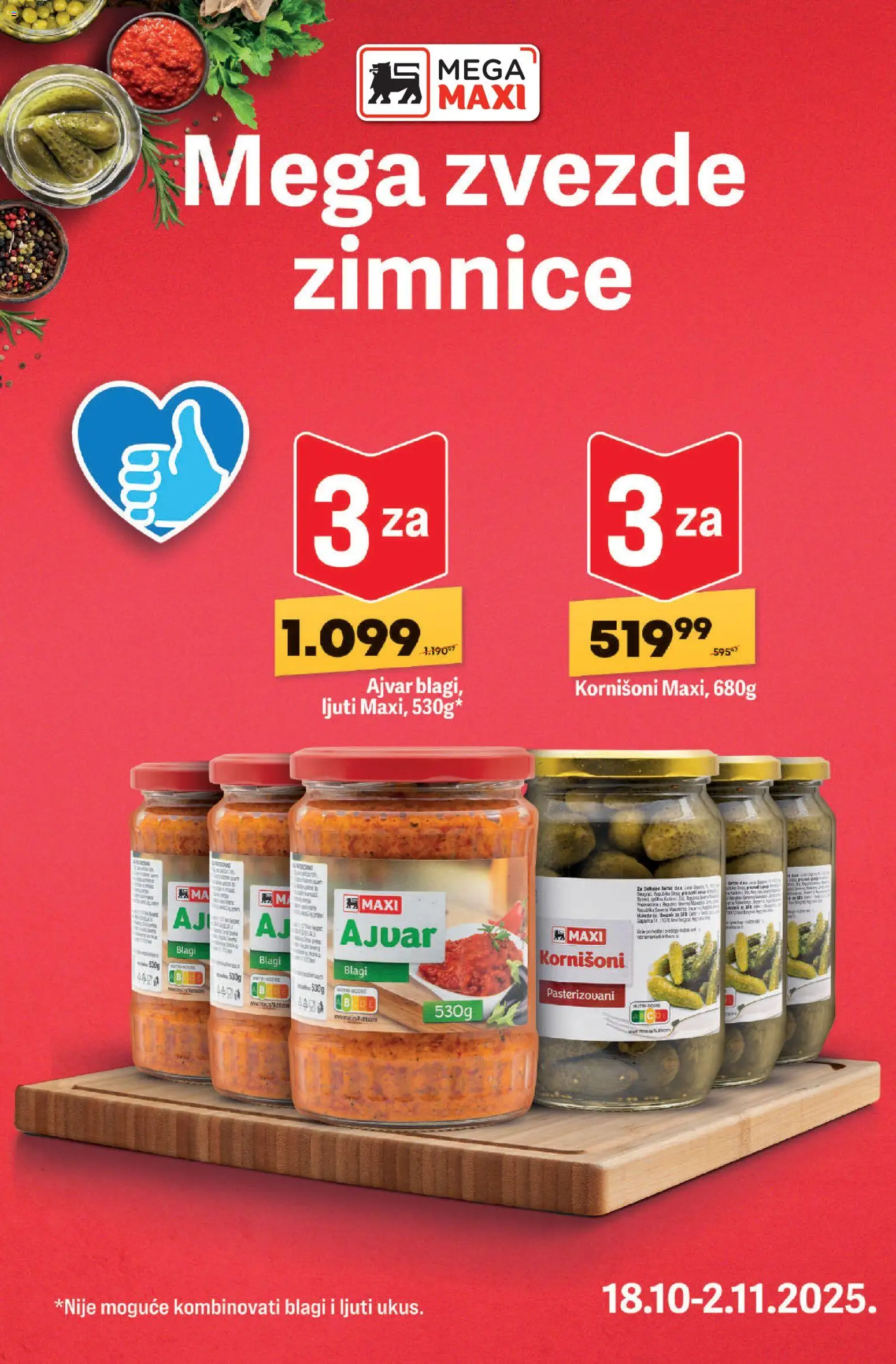 Mega Maxi katalog - važi od 30.10.2025 | Strana: 8 | Proizvode: Ajvar, Kornišoni